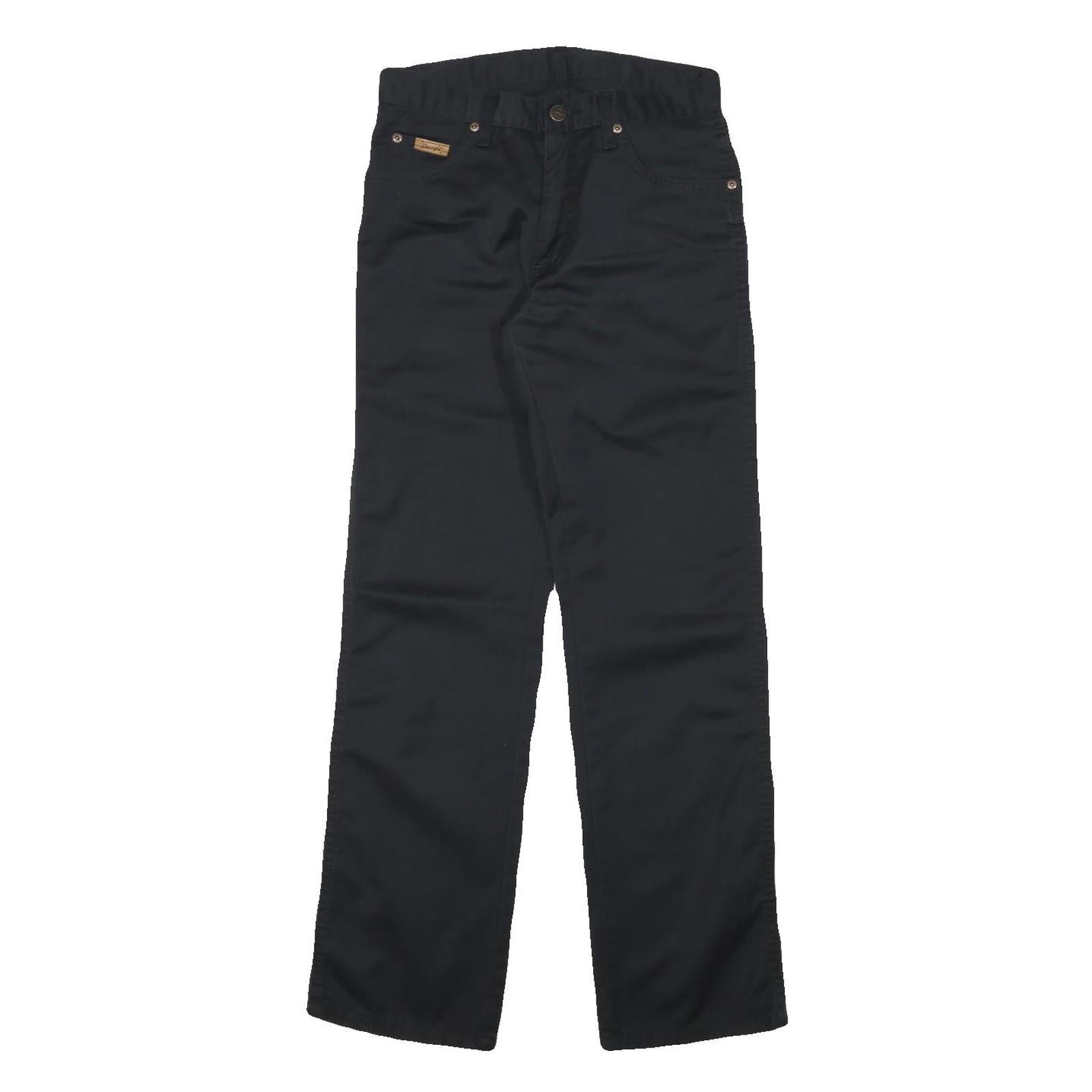 Buy WRANGLER Mens Cotton Blend Black Regular Fit Straight Leg Trousers W27 L30 Refurbished - $33.79 WRANGLER Mens Cotton Blend Black Regular Fit Straight Leg Trousers W27 L30 Refurbished - N/A refurbished available on Cerqular