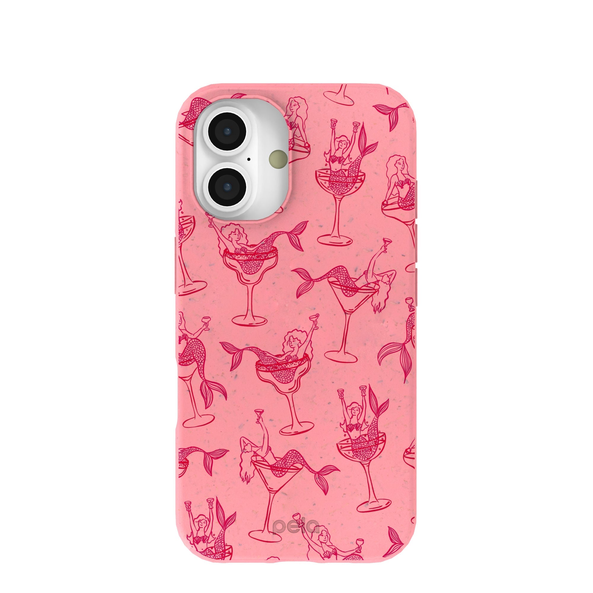 Bubblegum Pink Mermaid Cocktail iPhone 16 Case Refurbished - Pela Case refurbished available on Cerqular