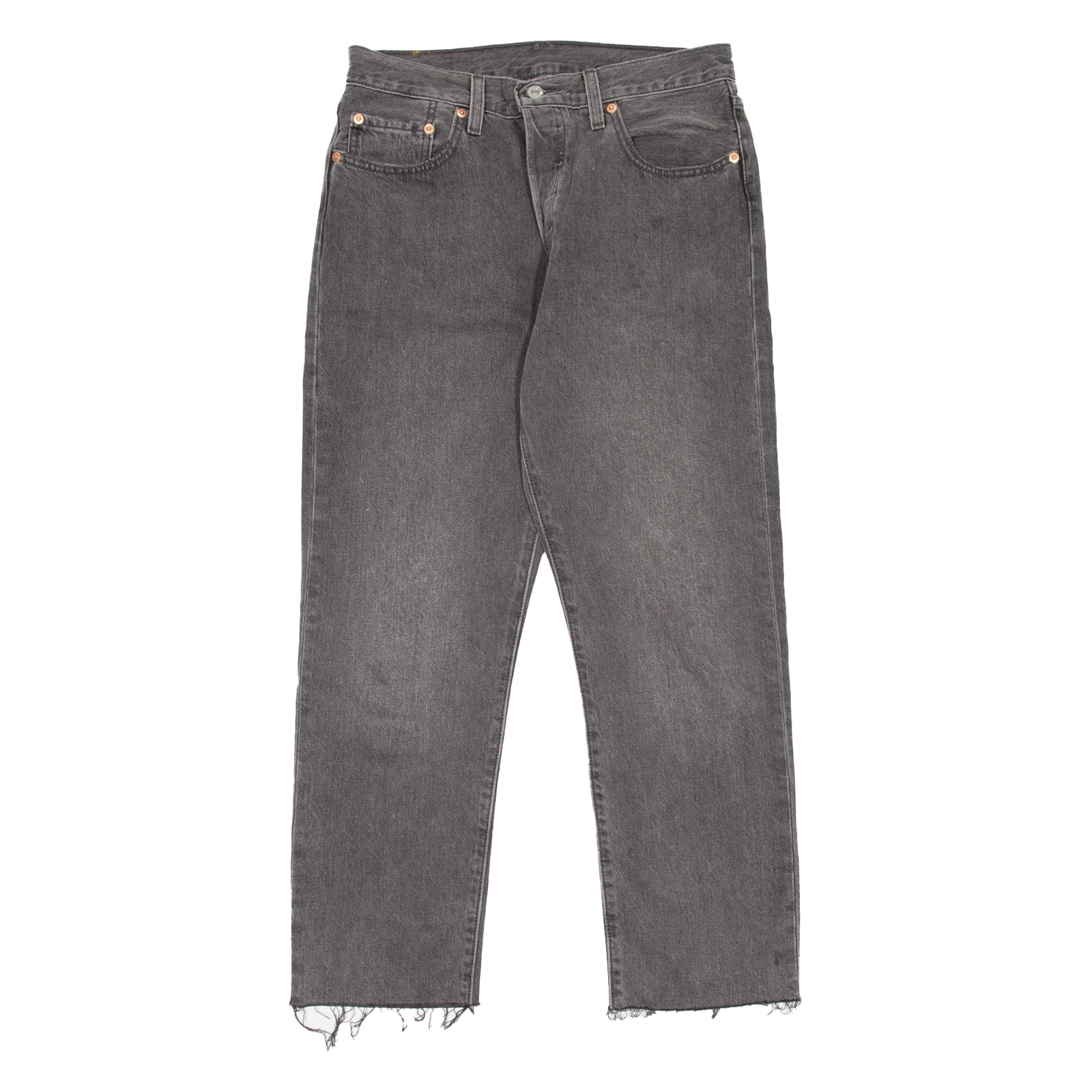 LEVI'S 501 Jeans Womens Grey Regular Straight W28 L26 Refurbished - N/A refurbished available on Cerqular