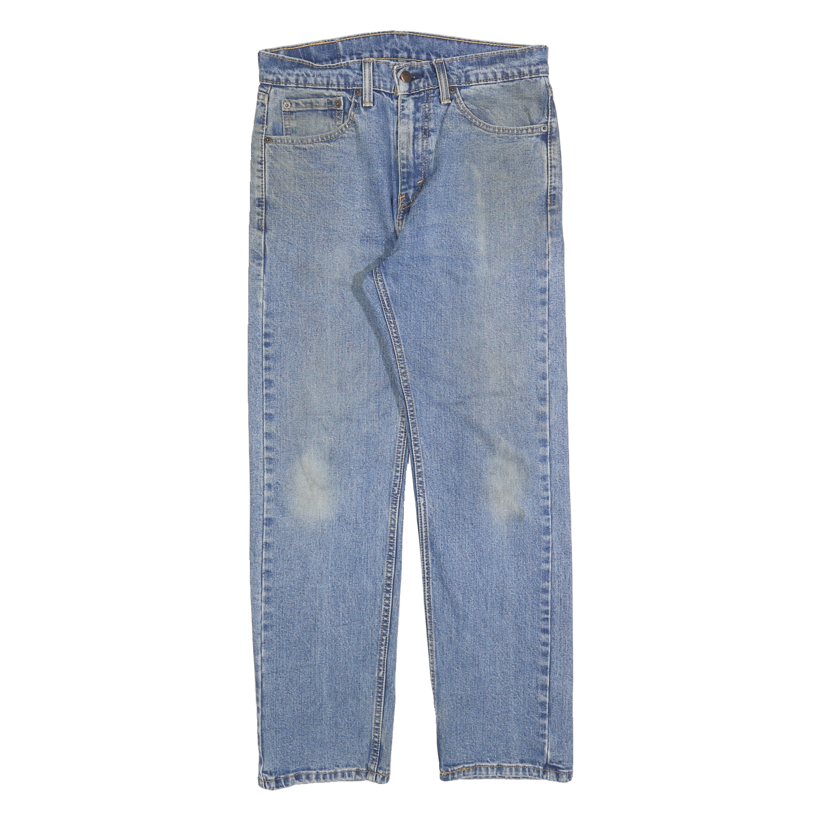 LEVI'S 505 Mens Jeans Blue Regular Straight Denim Medium W31 L30 Classic Fit Refurbished - N/A refurbished available on Cerqular