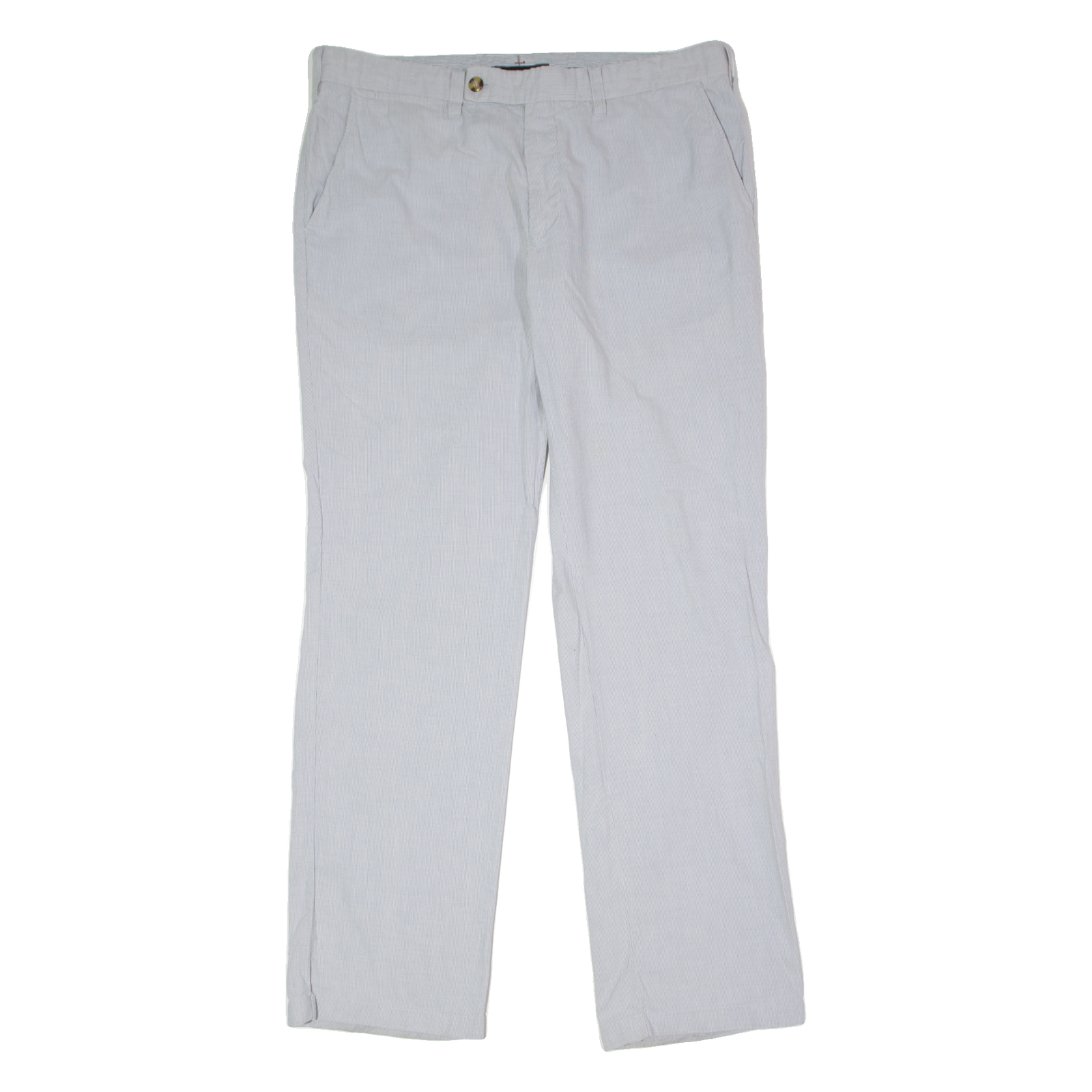 TOMMY HILFIGER Striped Mens Trousers Blue Regular Straight W38 L34 Refurbished - N/A refurbished available on Cerqular