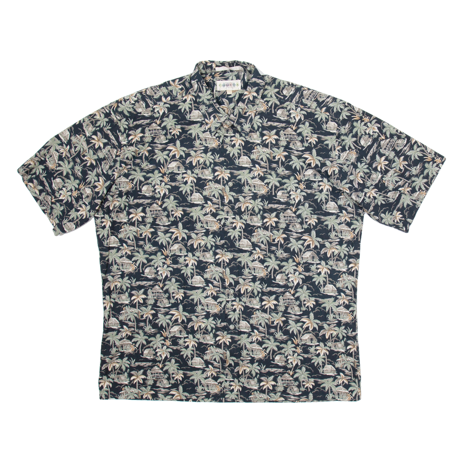 CAMPIA MODA Mens Hawaiian Shirt Black Crazy Pattern XL Refurbished - N/A refurbished available on Cerqular