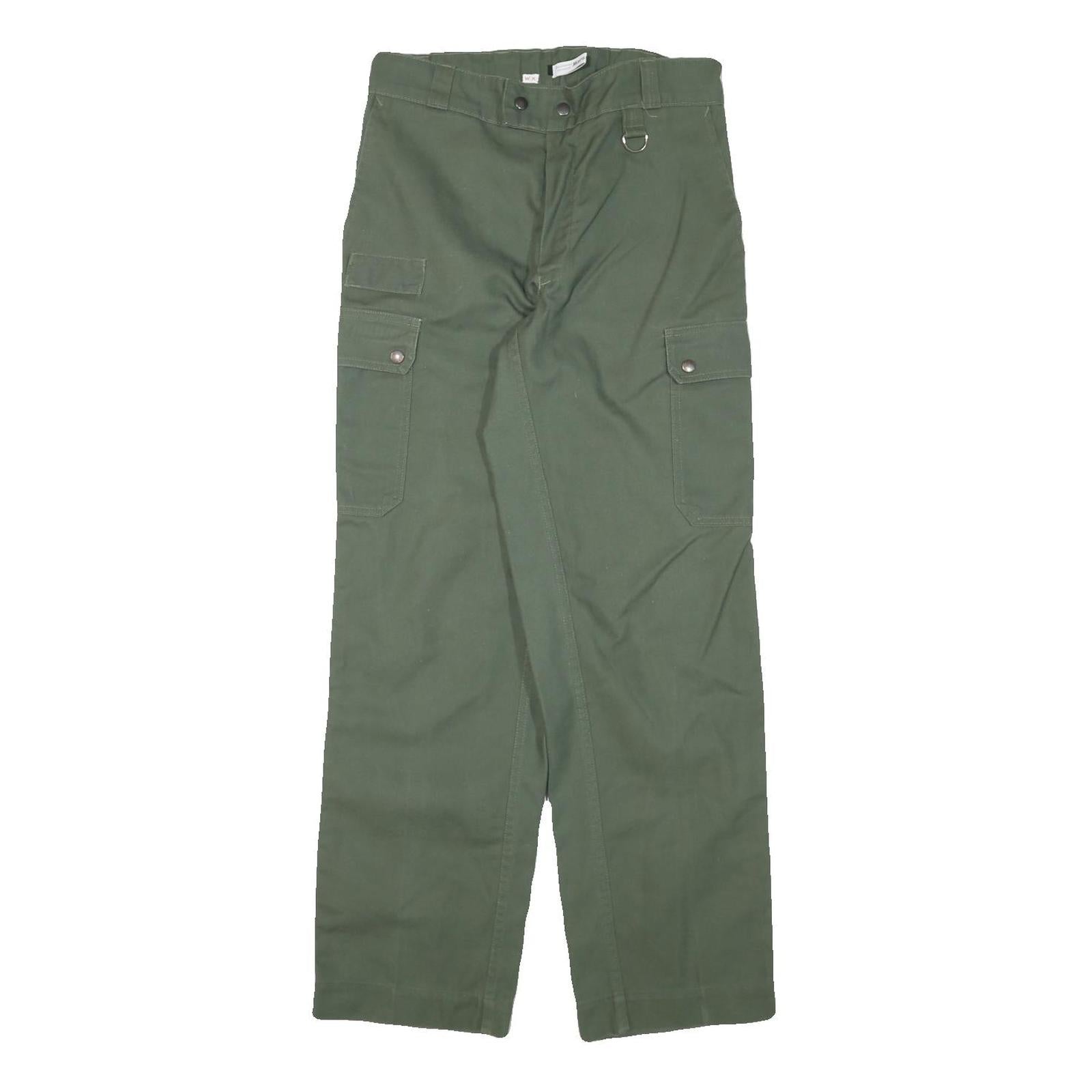 MARSUM Womens Cotton Blend Green Relaxed Straight Trousers W28 L30 Utility Cargo Refurbished - N/A refurbished available on Cerqular