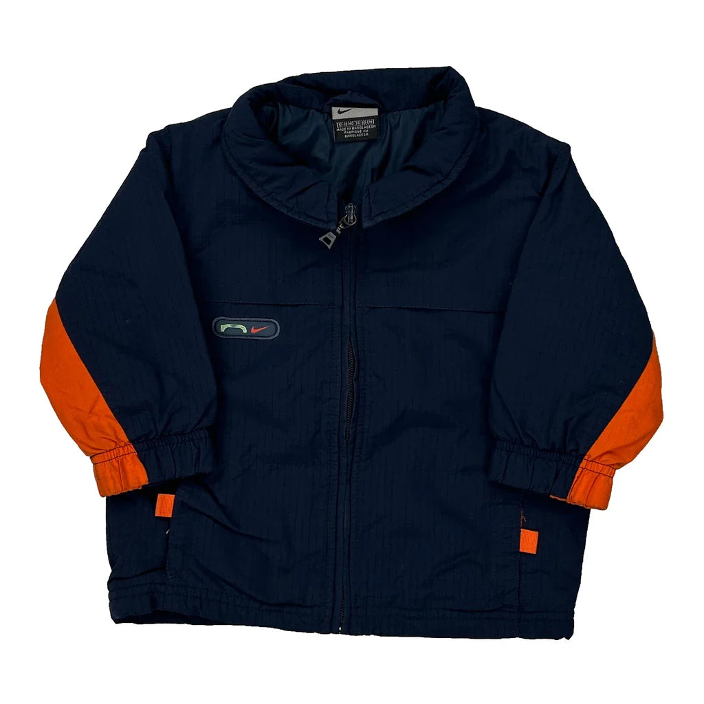 Age 12 - 18 Months Nike Jacket - 3XS Navy Polyester Refurbished - Thrifted (note: this is a term often used to describe second- refurbished available on Cerqular