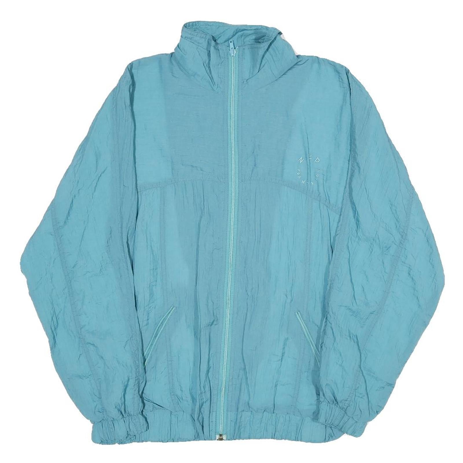 ZED Womens Blue Lightweight Nylon Zip Jacket S Casual Windbreaker Water Refurbished - N/A refurbished available on Cerqular