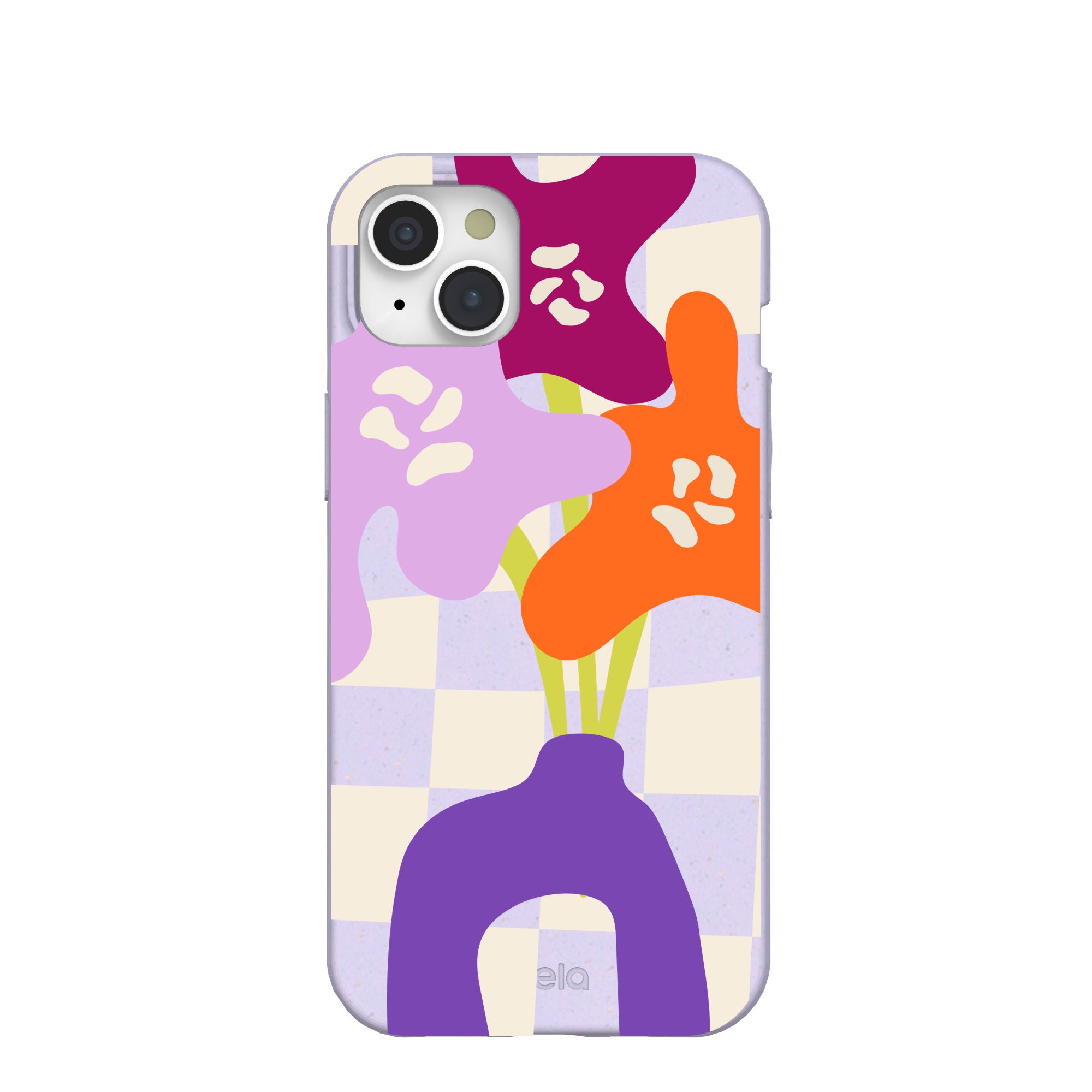 Lavender Bright Blooms iPhone 15 Plus Case Refurbished - Pela Case refurbished available on Cerqular