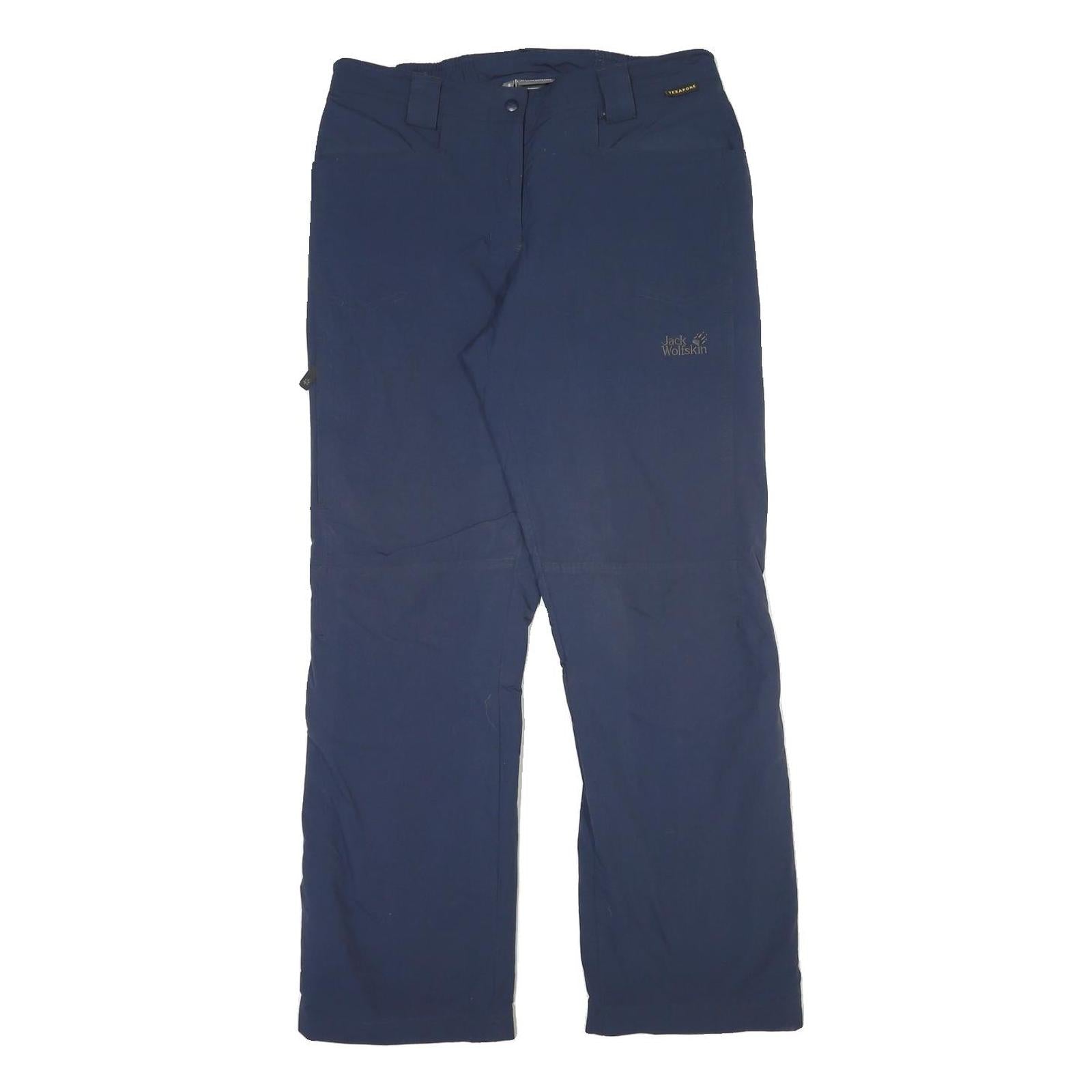 JACK WOLFSKIN Womens Polyester Blend Navy Blue Regular Fit Straight Leg Trousers Refurbished - N/A refurbished available on Cerqular