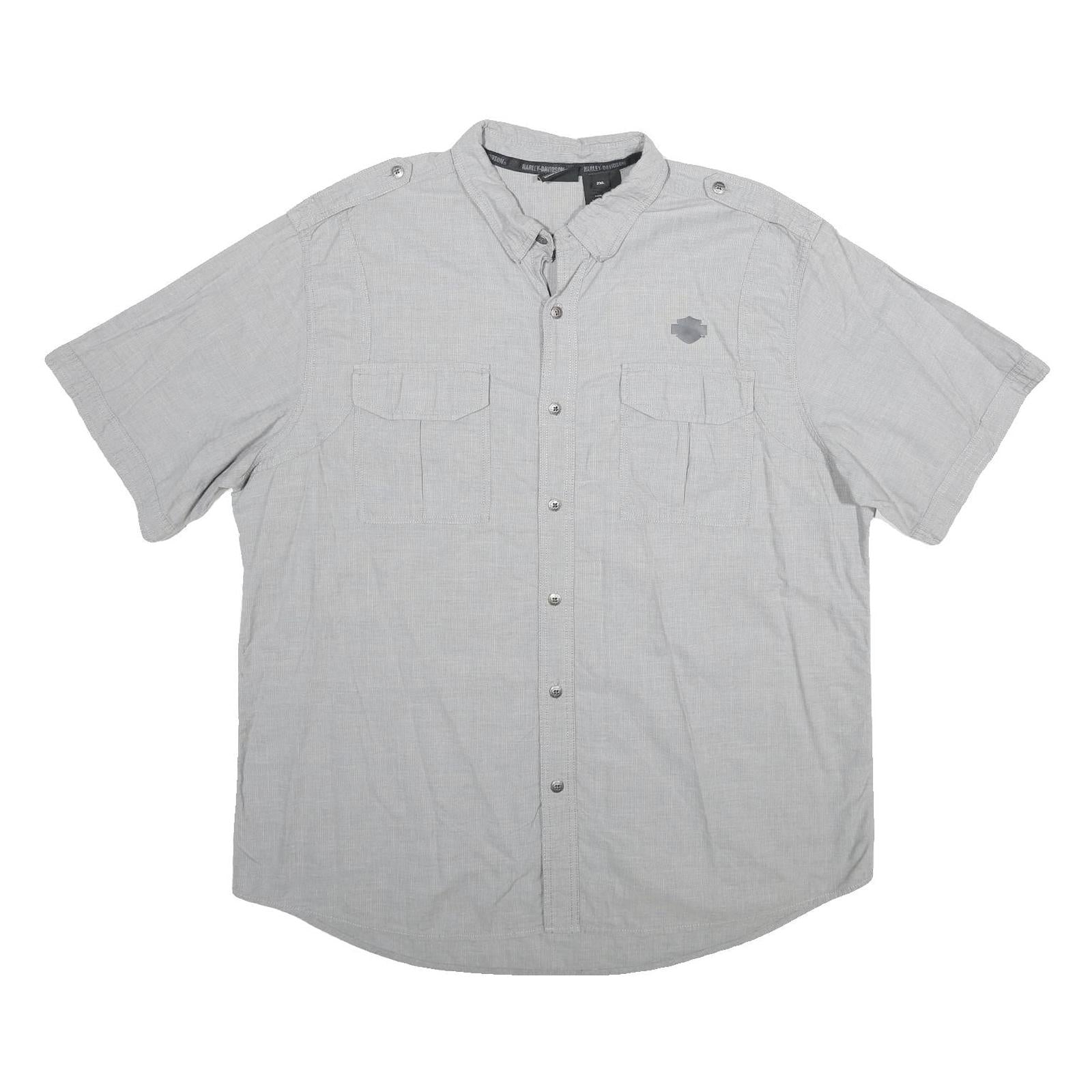 Buy HARLEY DAVIDSON Mens Grey Cotton 2XL Short Sleeve Shirt Motorcycle Logo Casual Refurbished - $49.39 HARLEY DAVIDSON Mens Grey Cotton 2XL Short Sleeve Shirt Motorcycle Logo Casual Refurbished - N/A refurbished available on Cerqular