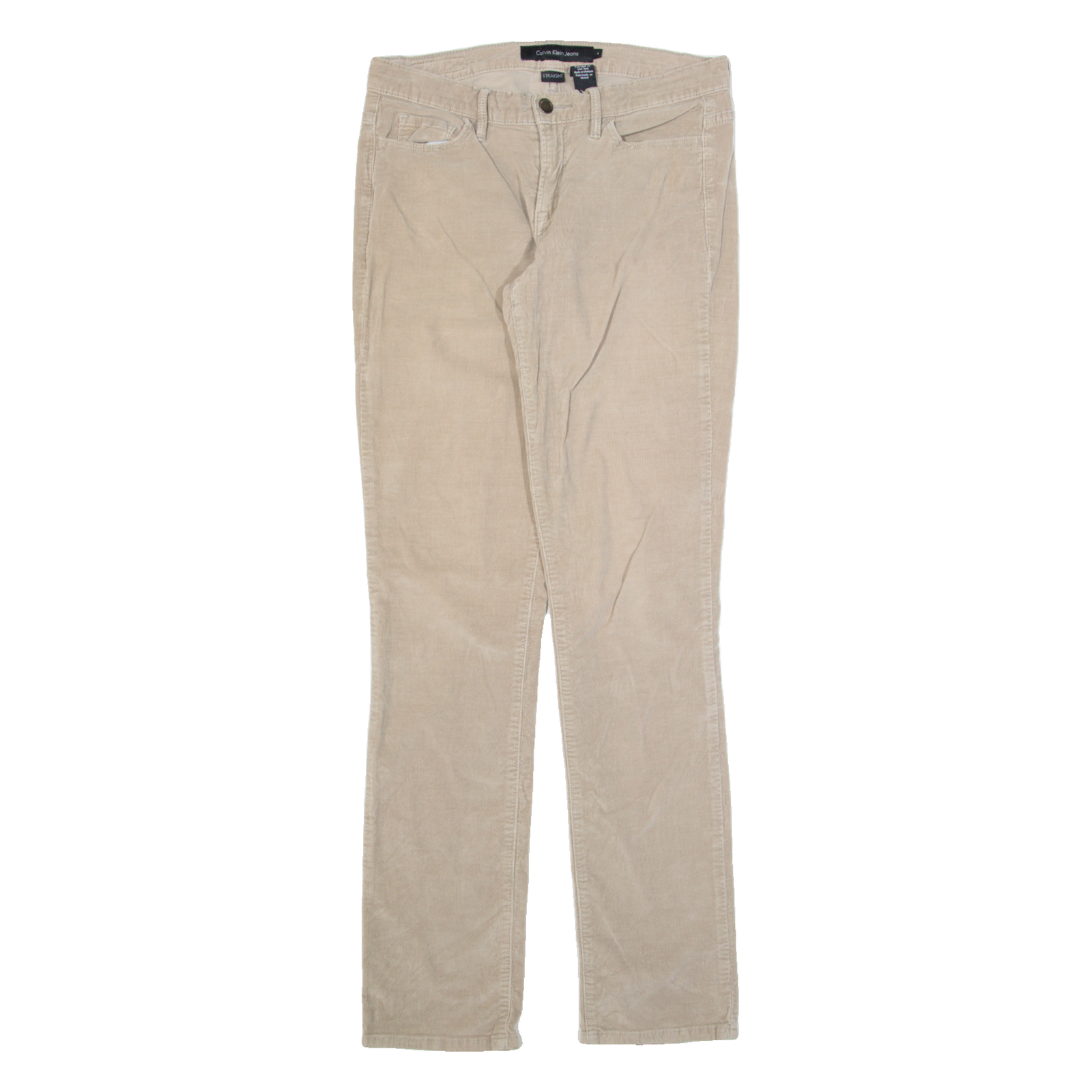 CALVIN KLEIN JEANS Womens Corduroy Trousers Beige Slim Skinny W30 L31 Refurbished - N/A refurbished available on Cerqular