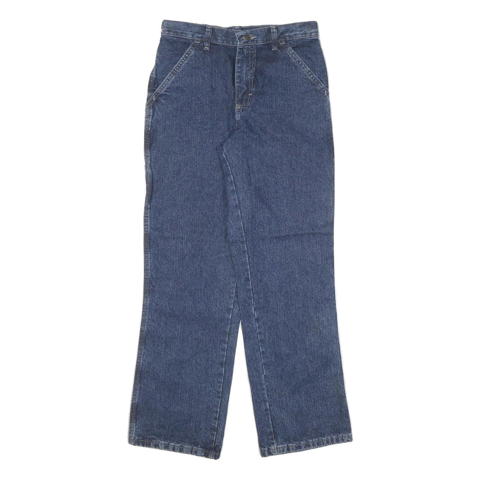 WRANGLER Mens Blue Regular Straight Denim Medium W28 L29 Carpenter Jeans Zip Refurbished - N/A refurbished available on Cerqular