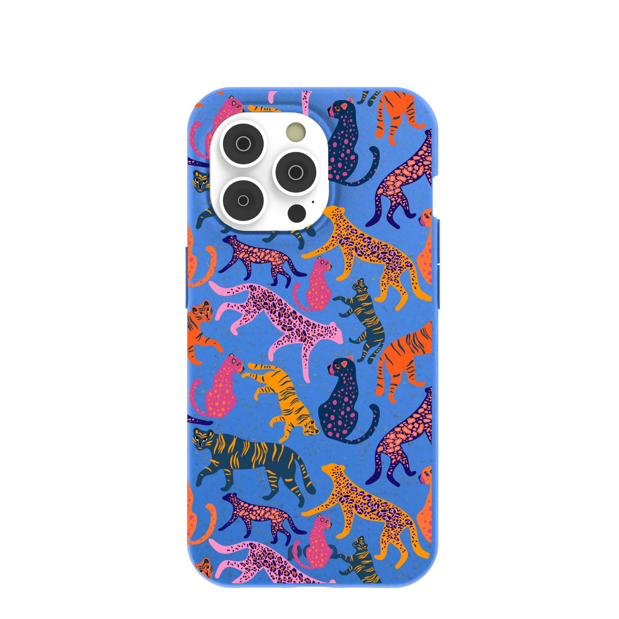 Buy Electric Blue Jungle Cat iPhone 14 Pro Case Refurbished - $65.00 Electric Blue Jungle Cat iPhone 14 Pro Case Refurbished - Pela Case refurbished available on Cerqular