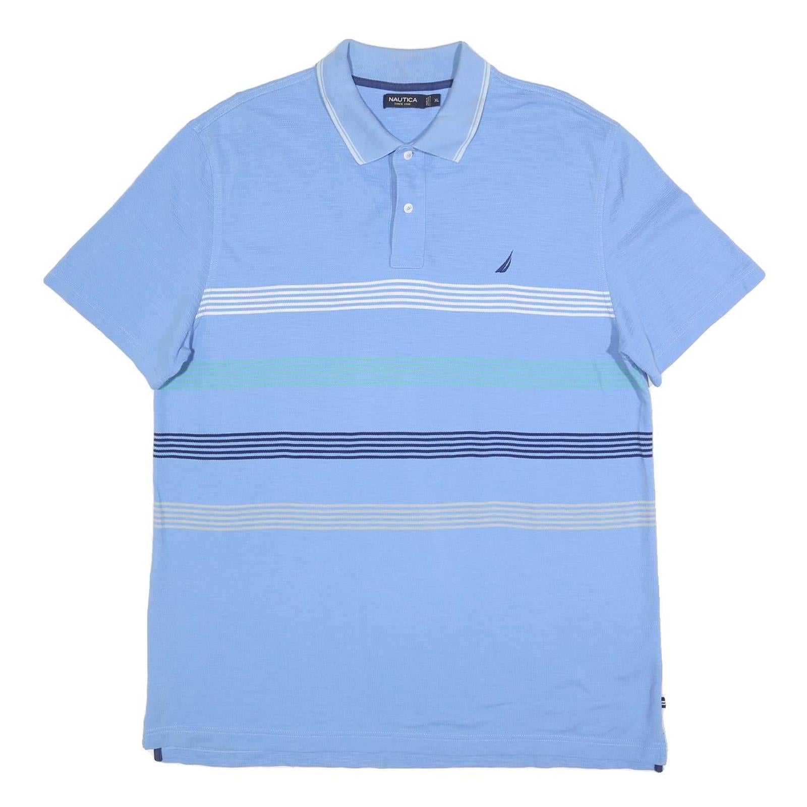 Buy NAUTICA Mens Blue & White Striped Short Sleeve Polo Shirt XL Cotton Blend Casual Refurbished - $29.89 NAUTICA Mens Blue & White Striped Short Sleeve Polo Shirt XL Cotton Blend Casual Refurbished - N/A refurbished available on Cerqular