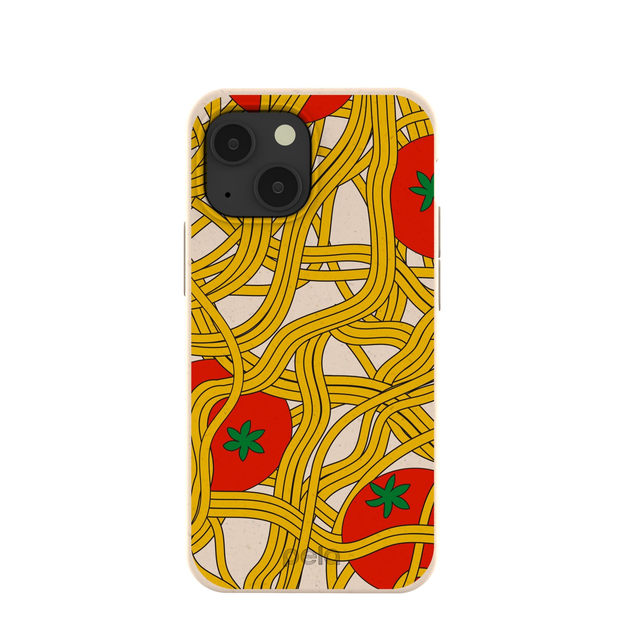 Seashell Spaghetti Splash iPhone 13 Mini Case Refurbished - Pela Case refurbished available on Cerqular