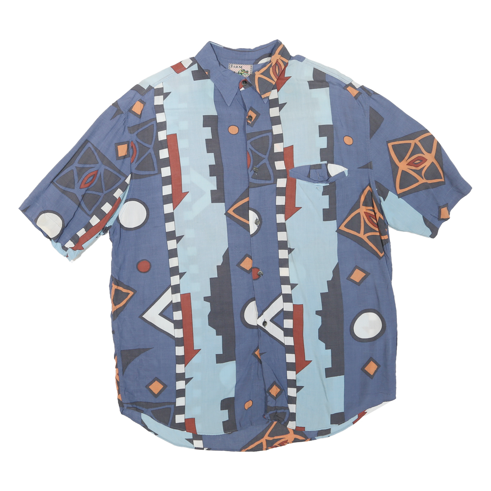 Buy FARM FIRESIDE Mens Blue Patterned Cotton Blend Shirt L Casual Summer Style Refurbished - $14.29 FARM FIRESIDE Mens Blue Patterned Cotton Blend Shirt L Casual Summer Style Refurbished - N/A refurbished available on Cerqular