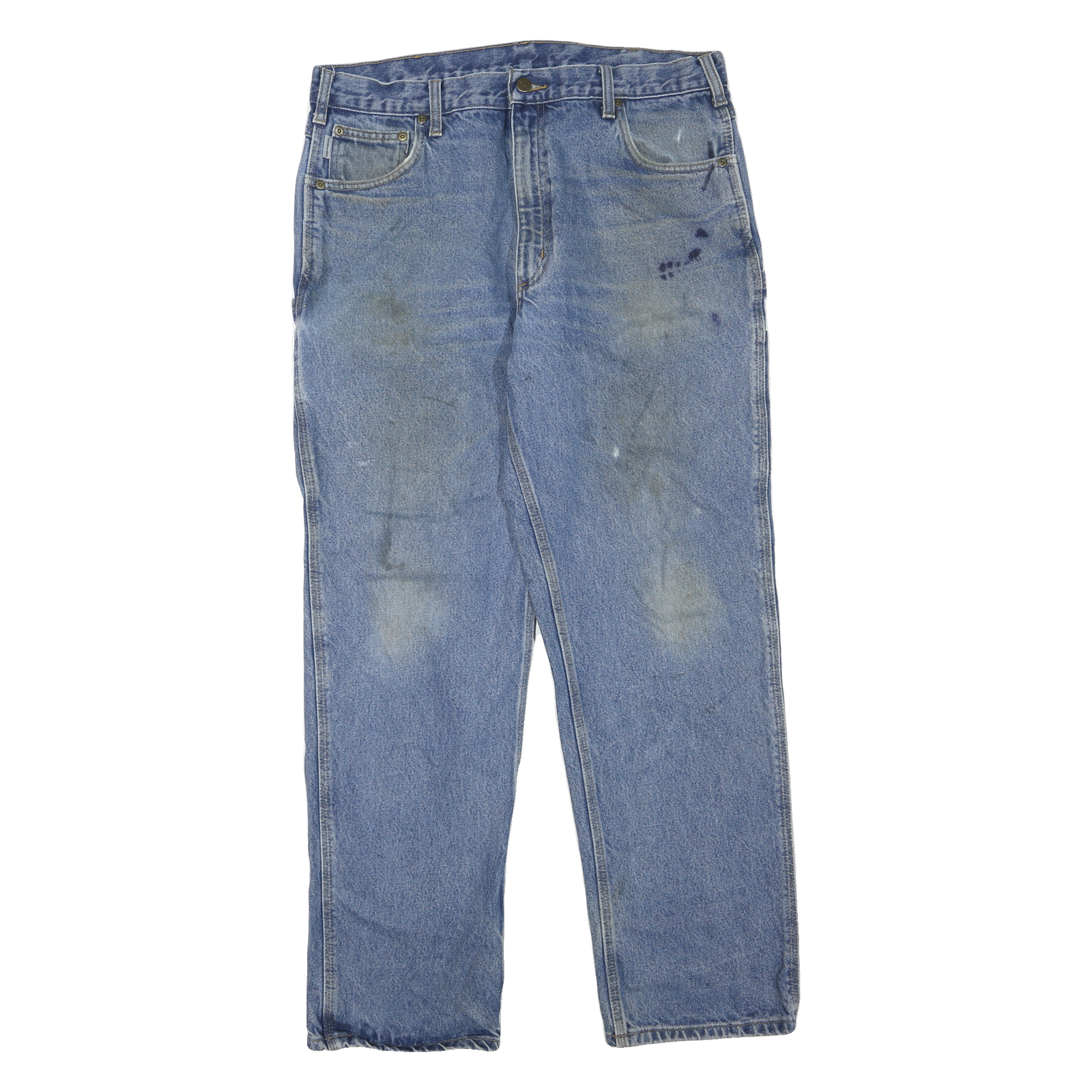 CARHARTT Mens Regular Fit Blue Denim Jeans W38 L32 Workwear Zip Closure Refurbished - N/A refurbished available on Cerqular