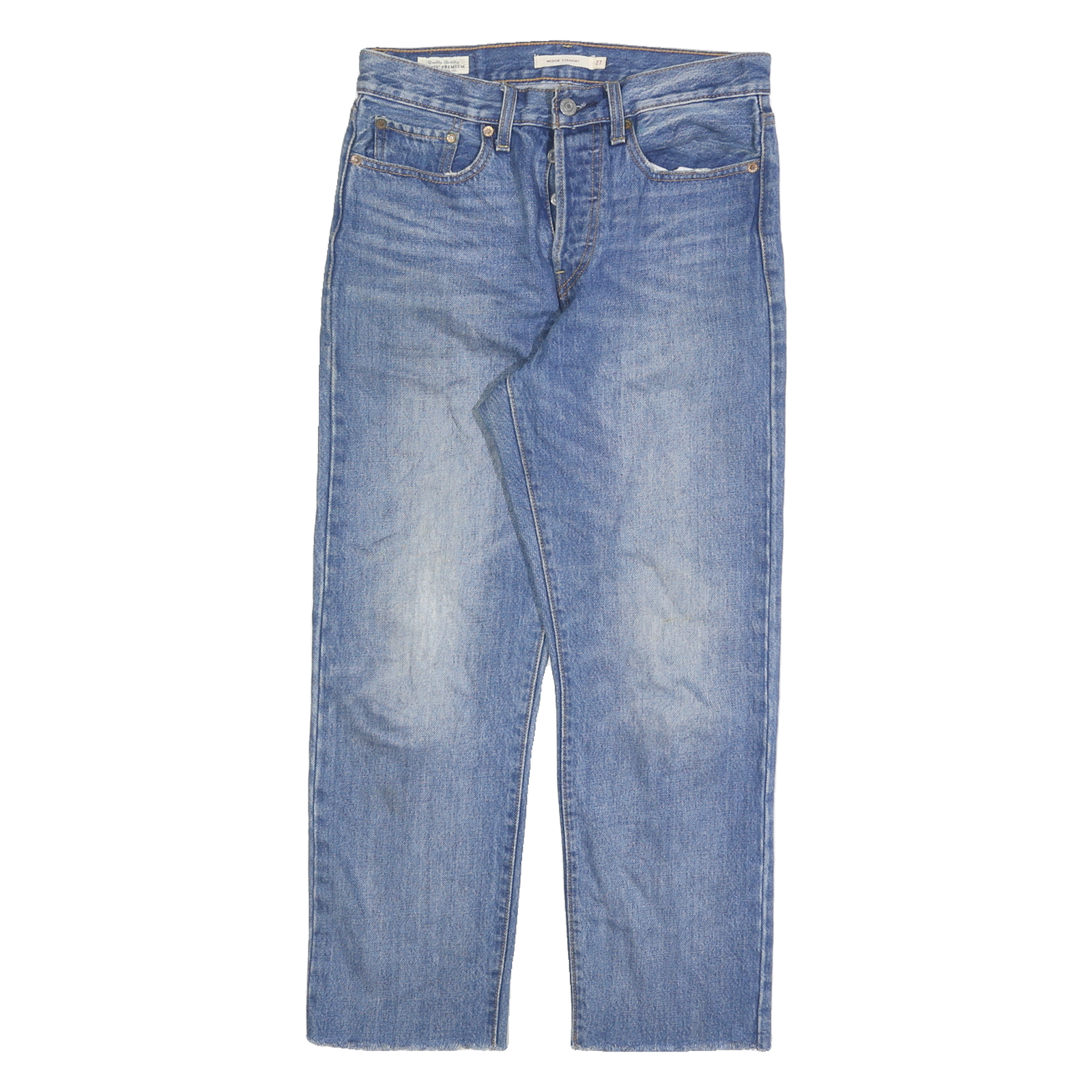 Buy LEVI'S Womens Regular Blue Denim Straight Stone Wash W26 L27 Button Jeans Refurbished - $36.39 LEVI'S Womens Regular Blue Denim Straight Stone Wash W26 L27 Button Jeans Refurbished - N/A refurbished available on Cerqular
