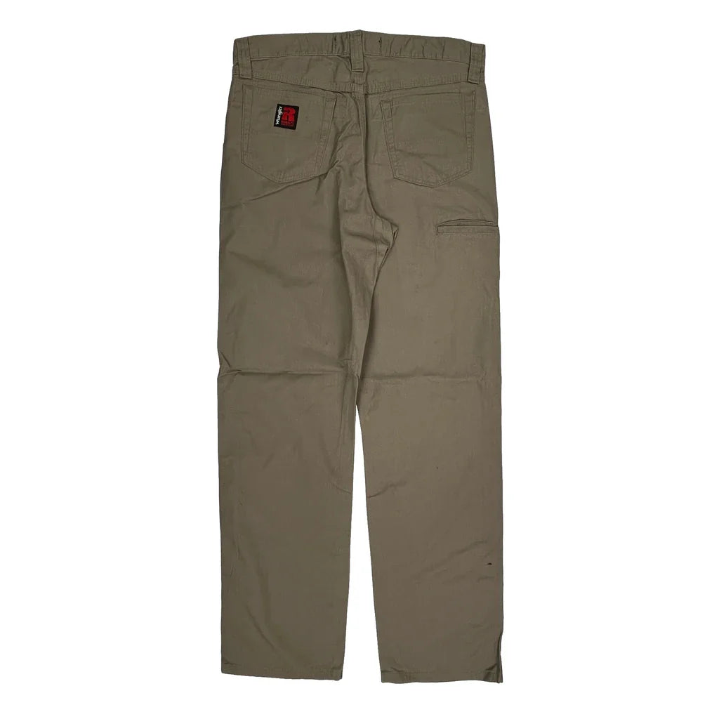 Wrangler Cargo Trousers - 32W 32L Khaki Cotton Refurbished - Thrifted (note: this is a term often used to describe second- refurbished available on Cerqular