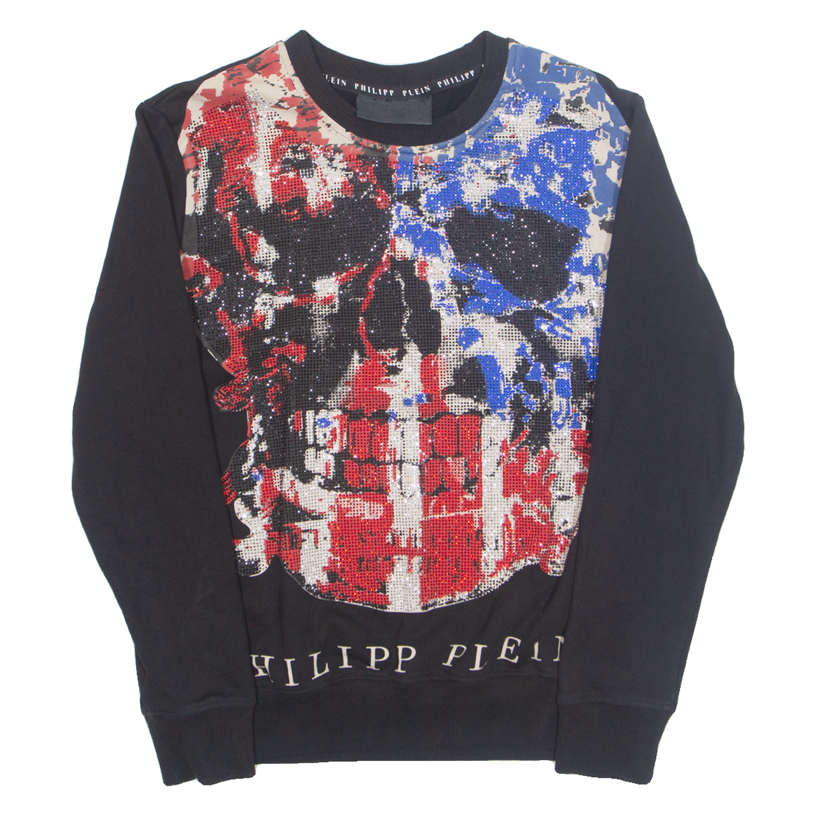 PHILIPP PLEIN Skull Mens Sweatshirt Black USA M Refurbished - N/A refurbished available on Cerqular