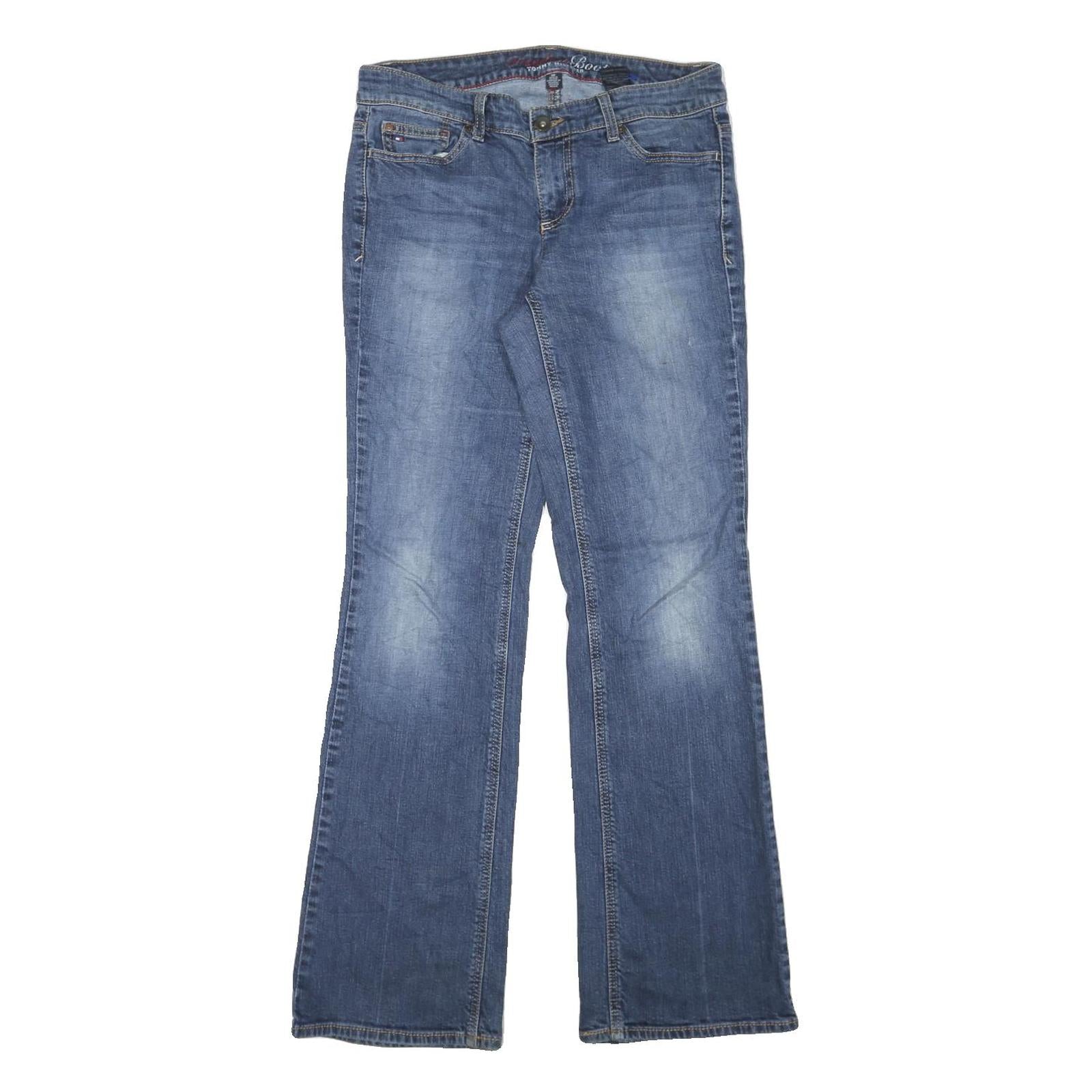 TOMMY HILFIGER Womens Regular Fit Flared Denim Jeans Blue W32 L32 Stylish Refurbished - N/A refurbished available on Cerqular