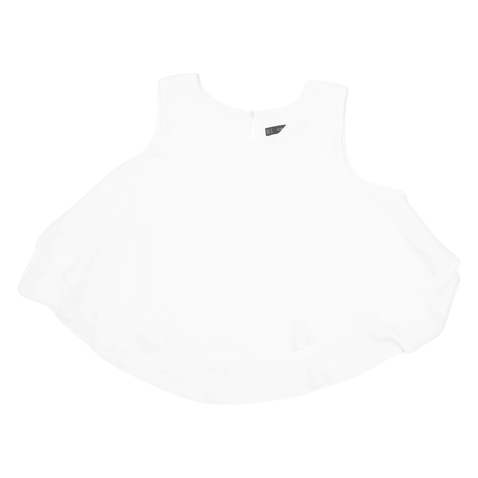 ZARA Womens Blouse Vest White Sleeveless M Refurbished - N/A refurbished available on Cerqular