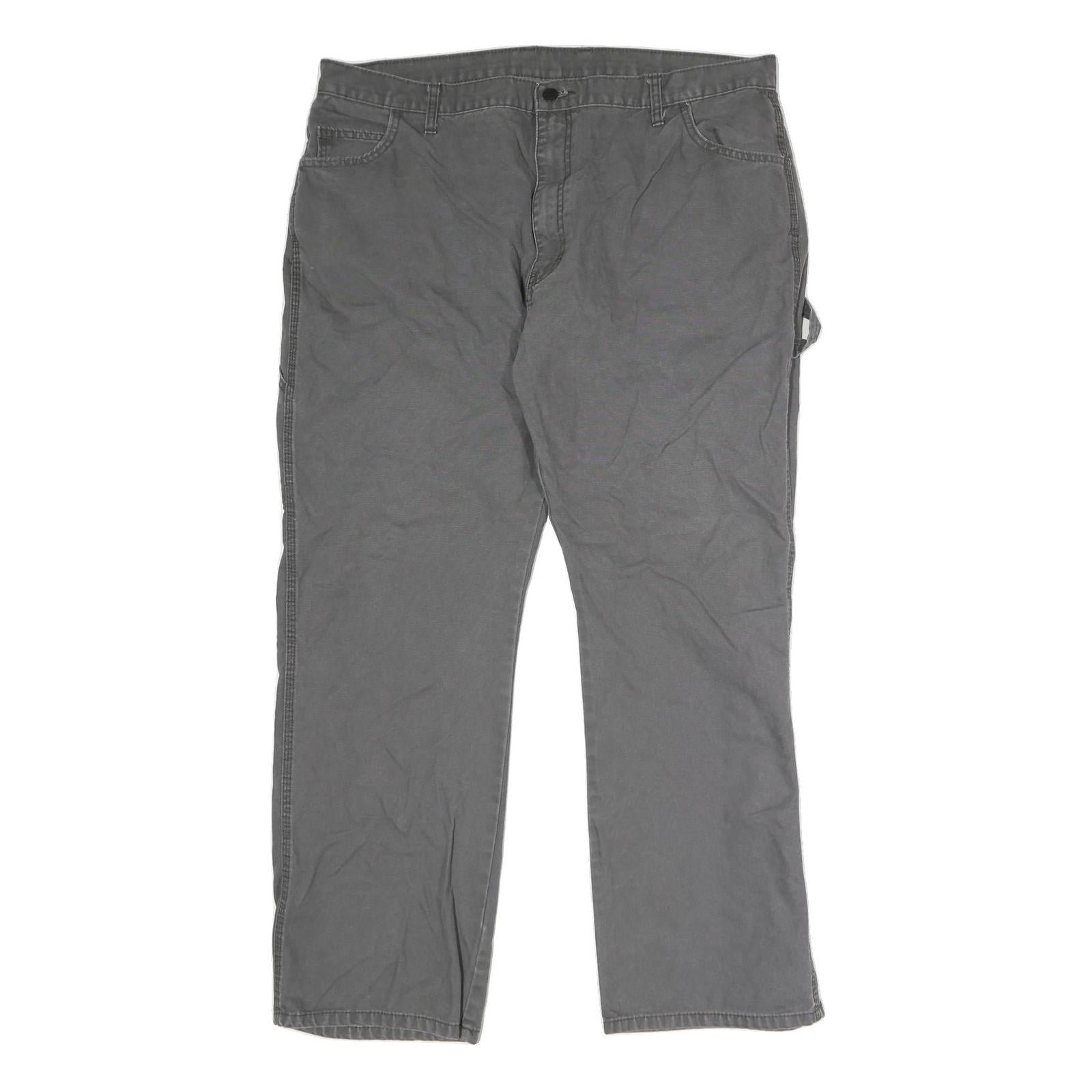 DICKIES Mens Grey Regular Fit Straight Cotton Blend Jeans W40 L27 Workwear Refurbished - N/A refurbished available on Cerqular