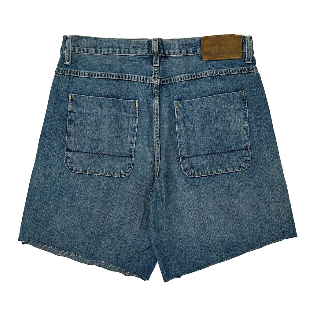 Nautica Denim Shorts - 32W 9L Blue Cotton Refurbished - Thrifted (note: this is a term often used to describe second- refurbished available on Cerqular