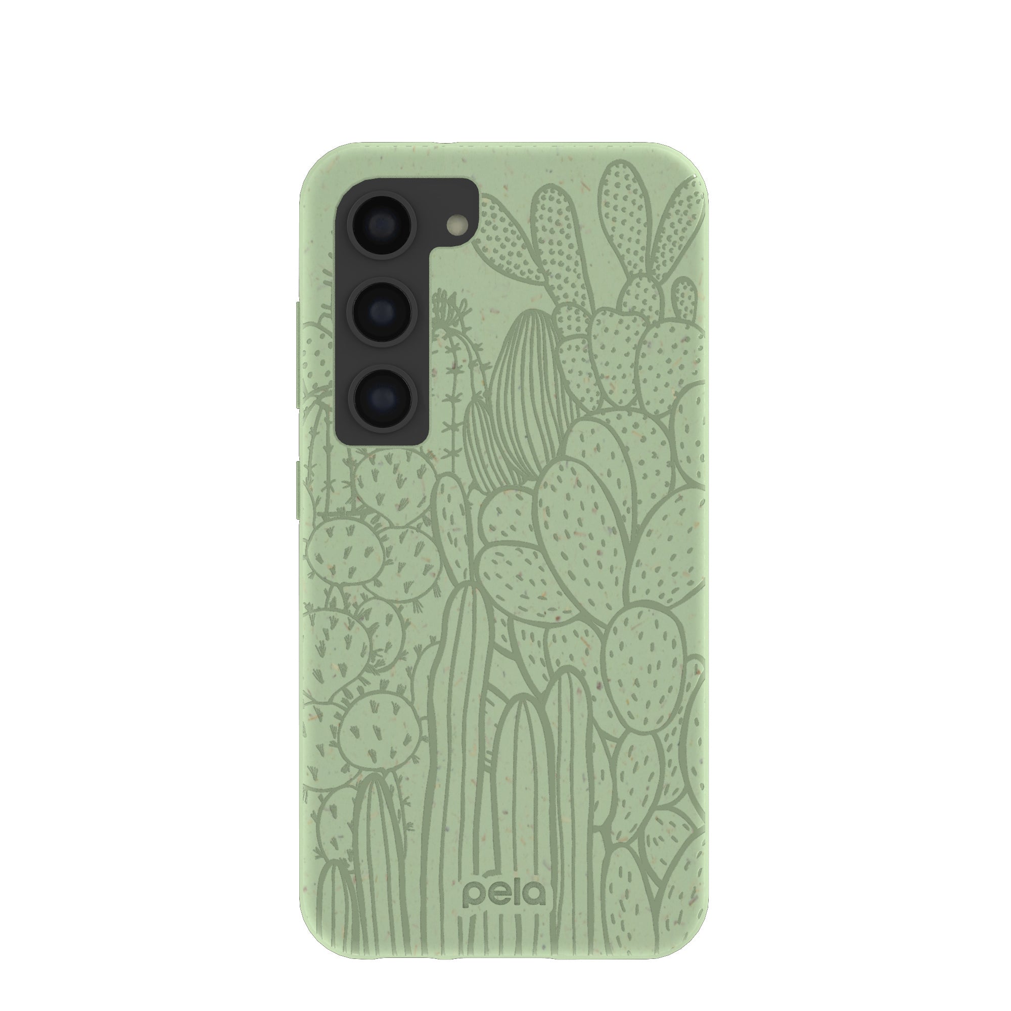 Sage Green Cacti Samsung Galaxy S23 Case Refurbished - Pela Case refurbished available on Cerqular