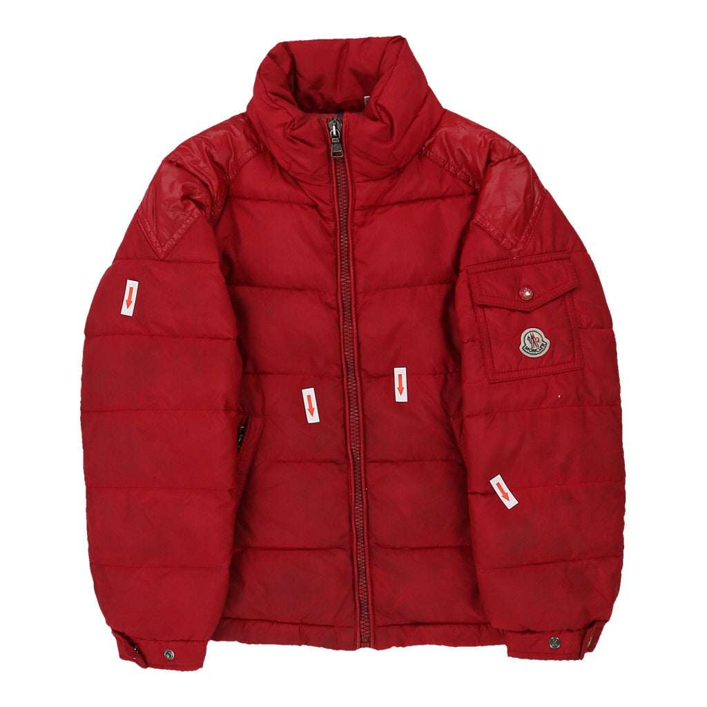 Age 6 Moncler Puffer - Small Red Polyester Refurbished - Thrifted (note: this is a term often used to describe second- refurbished available on Cerqular