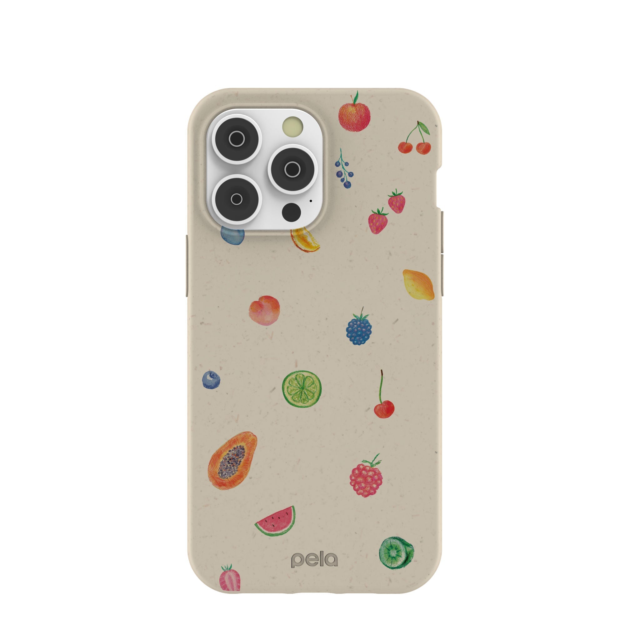 London Fog Lil Fruity iPhone 14 Pro Max Case Refurbished - Pela Case refurbished available on Cerqular