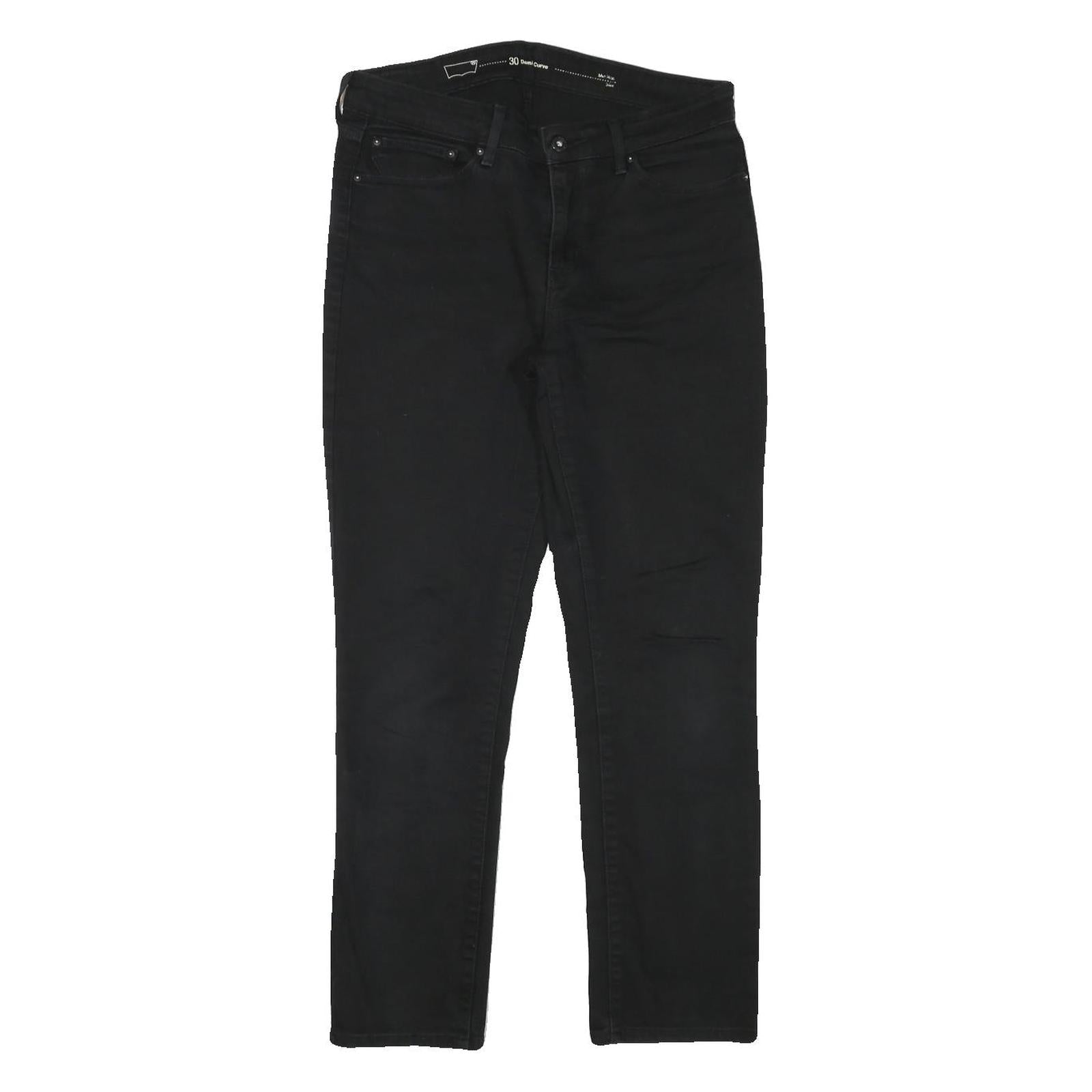 LEVI'S Womens Black Slim Skinny Denim Jeans Cotton Blend W30 L27 Stylish Refurbished - N/A refurbished available on Cerqular