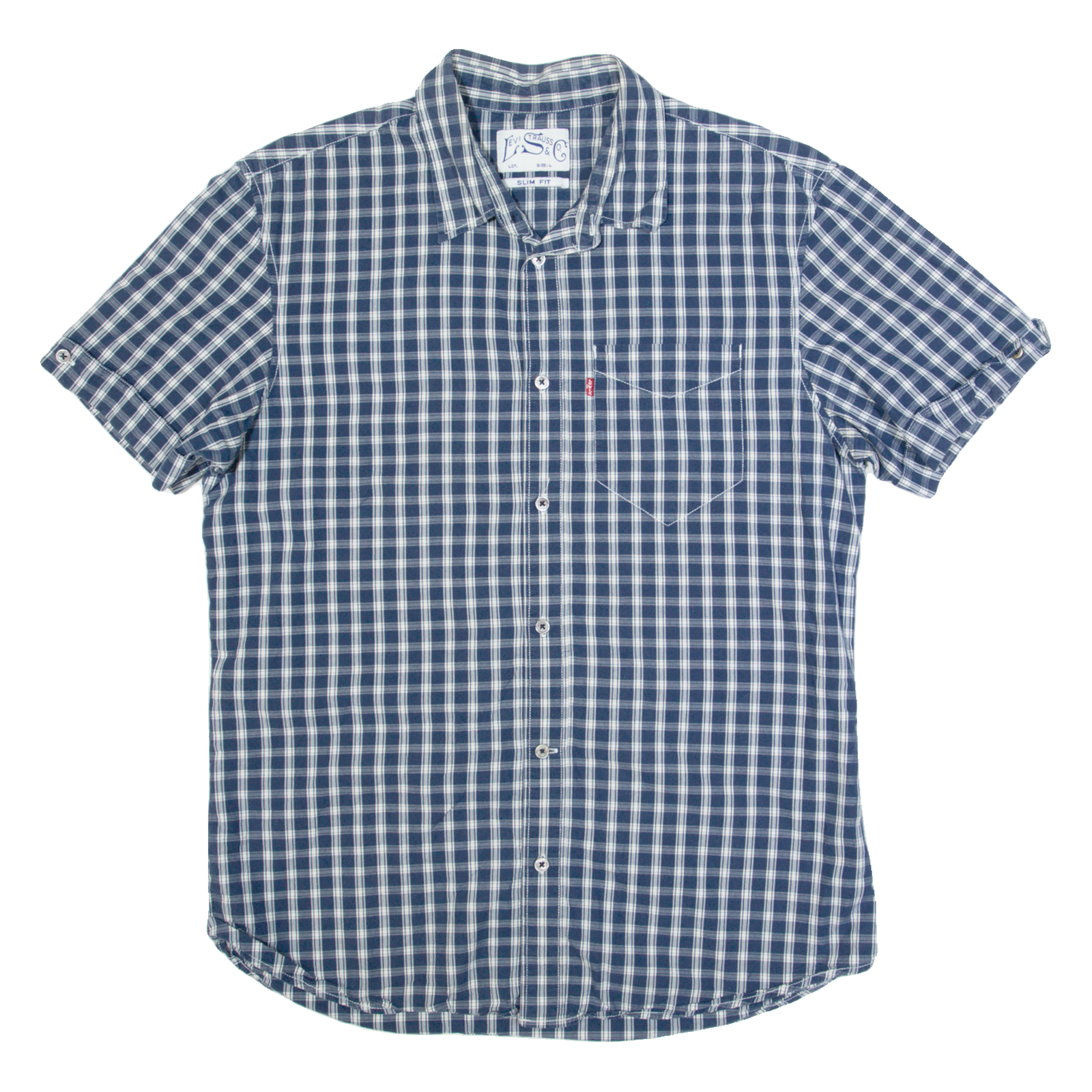 Buy LEVI'S Slim Fit Mens Shirt Blue Check L Refurbished - $31.19 LEVI'S Slim Fit Mens Shirt Blue Check L Refurbished - N/A refurbished available on Cerqular
