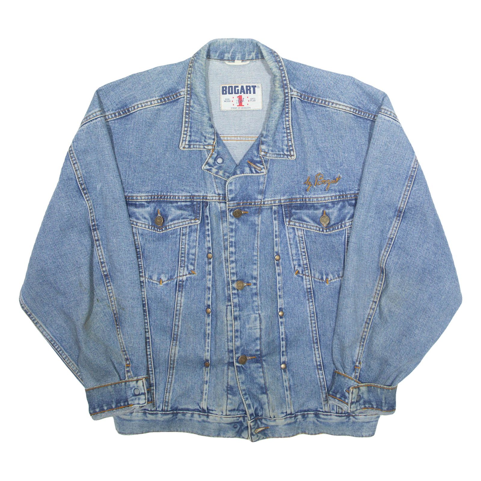 BOGART Mens Denim Jacket Blue L Refurbished - N/A refurbished available on Cerqular