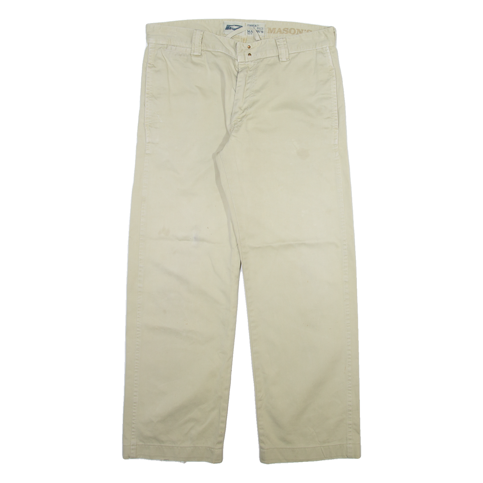 MASONS Mens Trousers Cream Regular Straight W34 L30 Refurbished - N/A refurbished available on Cerqular