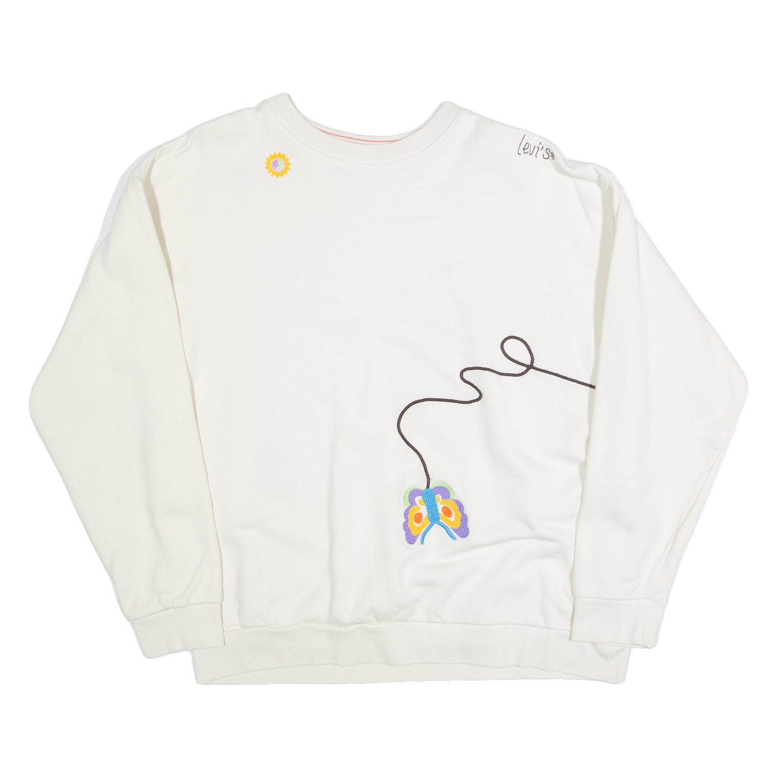 LEVI'S Womens Sweatshirt White S Refurbished - N/A refurbished available on Cerqular