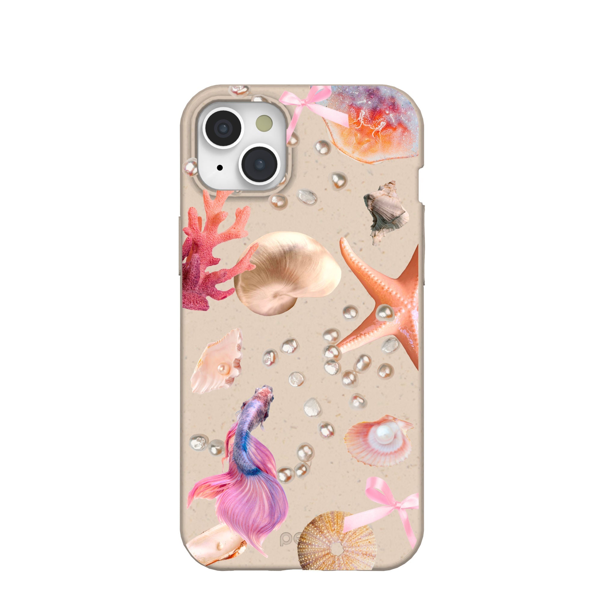 Seashell Aqua Dreams iPhone 15 Plus Case Refurbished - Pela Case refurbished available on Cerqular