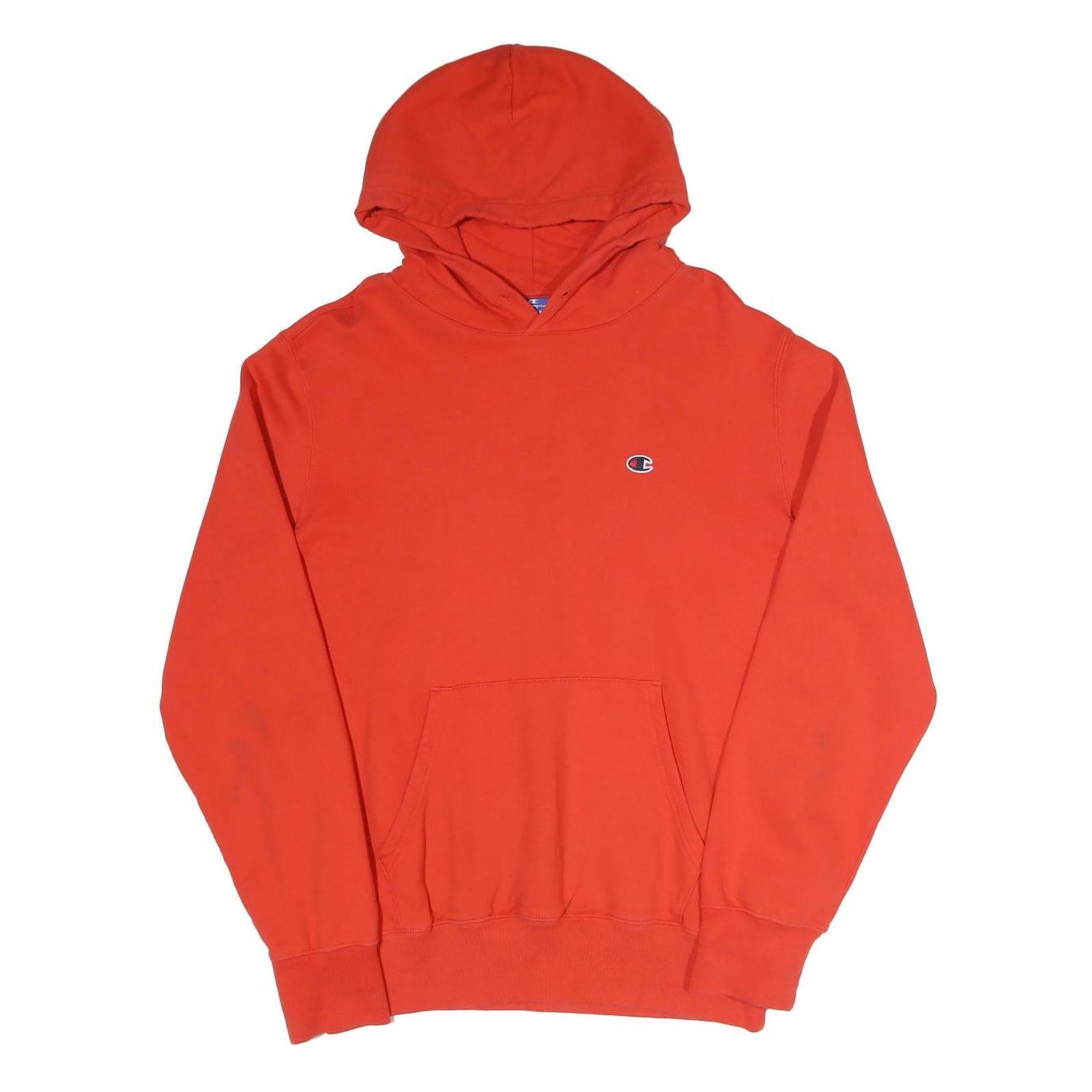 CHAMPION Mens Red Pullover Hoodie L Cotton Blend Classic Logo Sweatshirt Refurbished - N/A refurbished available on Cerqular