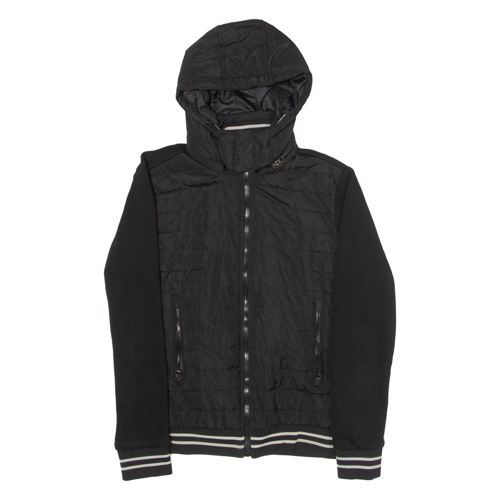 Buy ZARA Mens Quilted Jacket Black Hooded M Refurbished - $21.83 ZARA Mens Quilted Jacket Black Hooded M Refurbished - N/A refurbished available on Cerqular