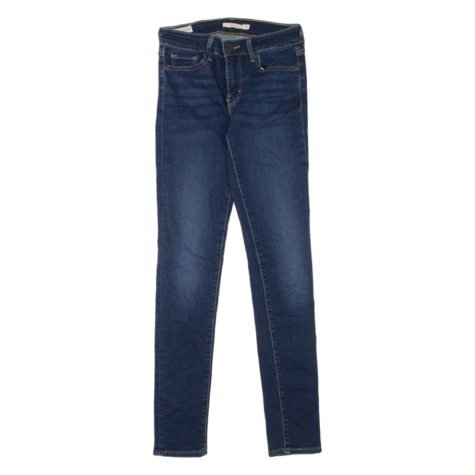 LEVI'S 711 BIG E Womens Jeans Blue Slim Skinny Stone Wash W26 L32 Refurbished - N/A refurbished available on Cerqular