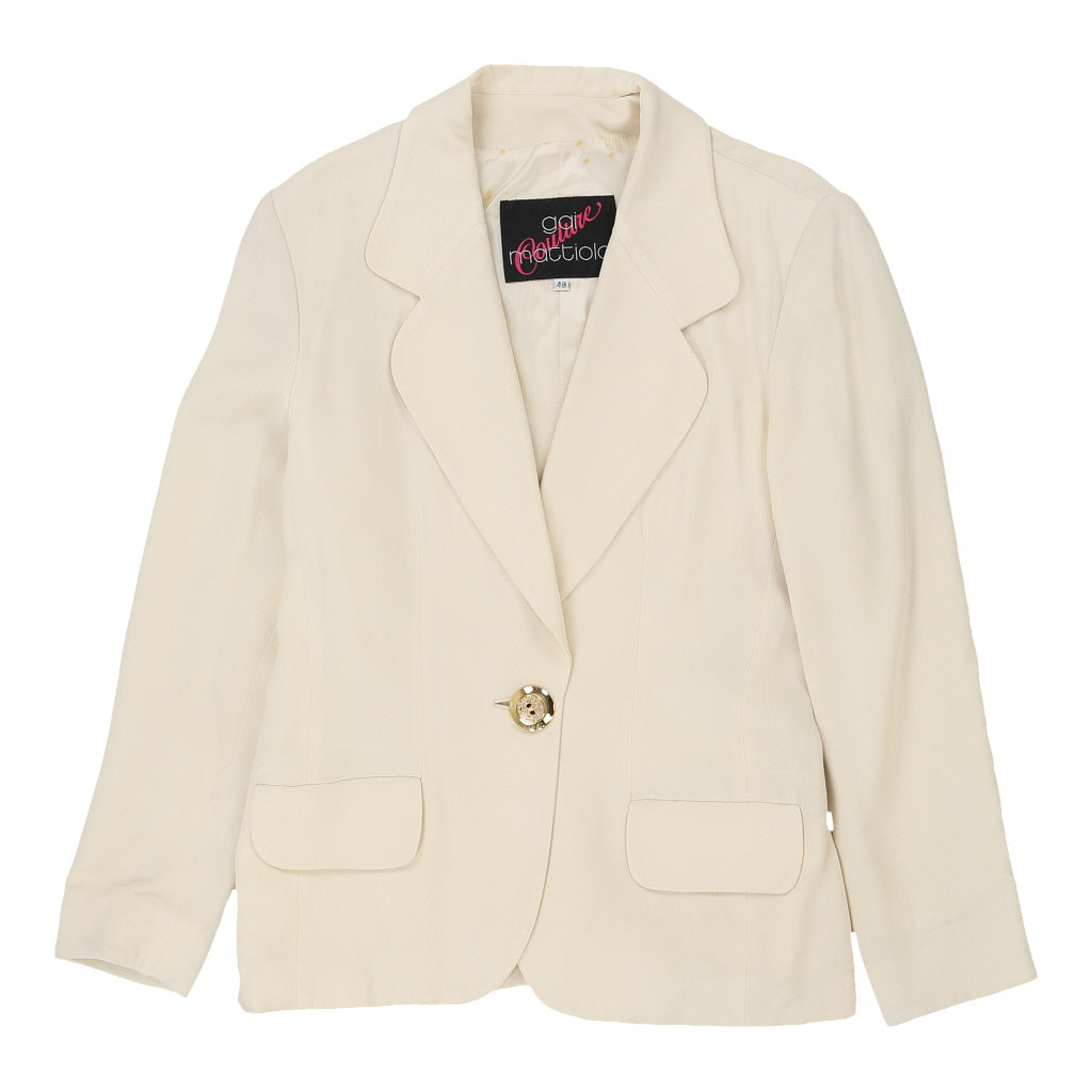 Gai Mattiolo Blazer - XL Beige Acetate | Size: x-large Refurbished - N/A (Preloved Designer is not a specific brand, it refurbished available on Cerqular