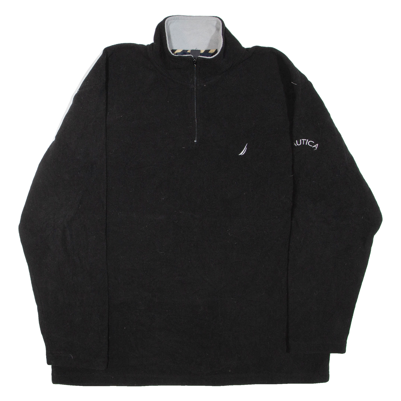 NAUTICA Mens Fleece Black 1/4 Zip L Refurbished - N/A refurbished available on Cerqular