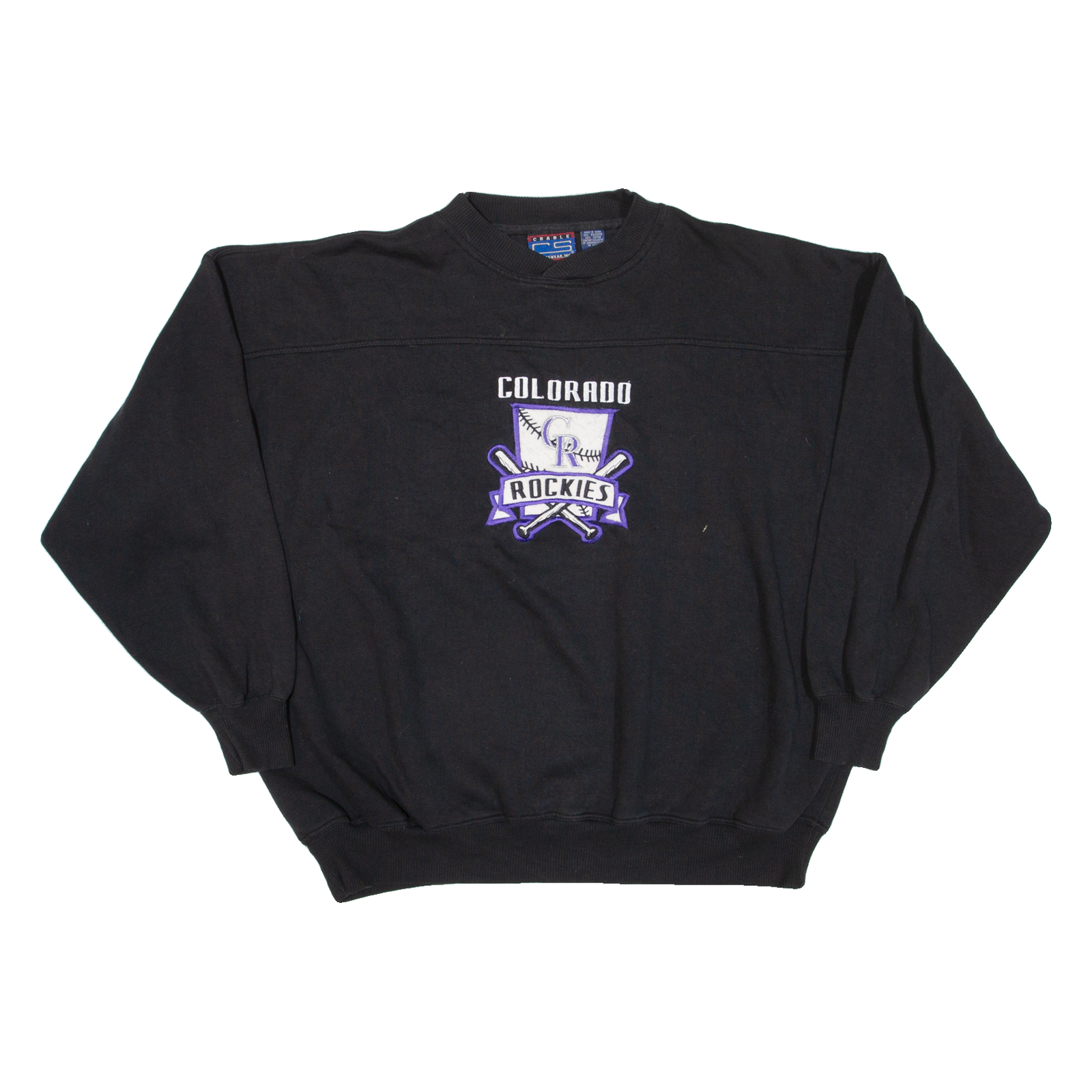 Colorado Rockies Mens Sweatshirt Black V-Neck USA XL Refurbished - N/A refurbished available on Cerqular