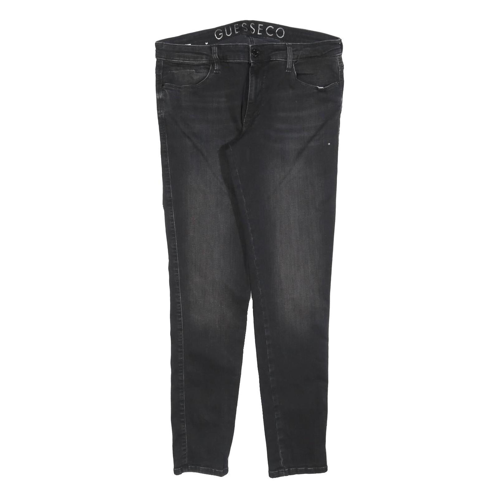 GUESS Womens Jeans Black Slim Skinny Denim Medium W33 L30 Stylish Comfortable Refurbished - N/A refurbished available on Cerqular