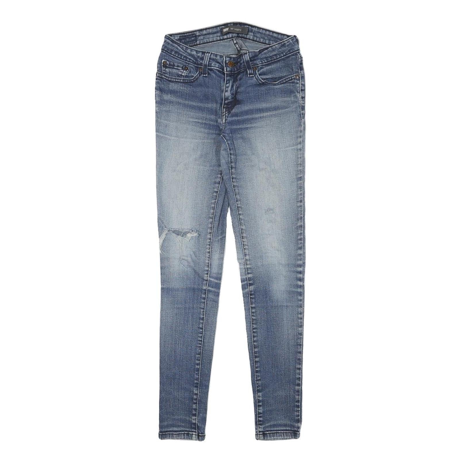 LEVI'S Womens Jeans Blue Slim Skinny Denim Medium W24 L29 Distressed Cotton Refurbished - N/A refurbished available on Cerqular