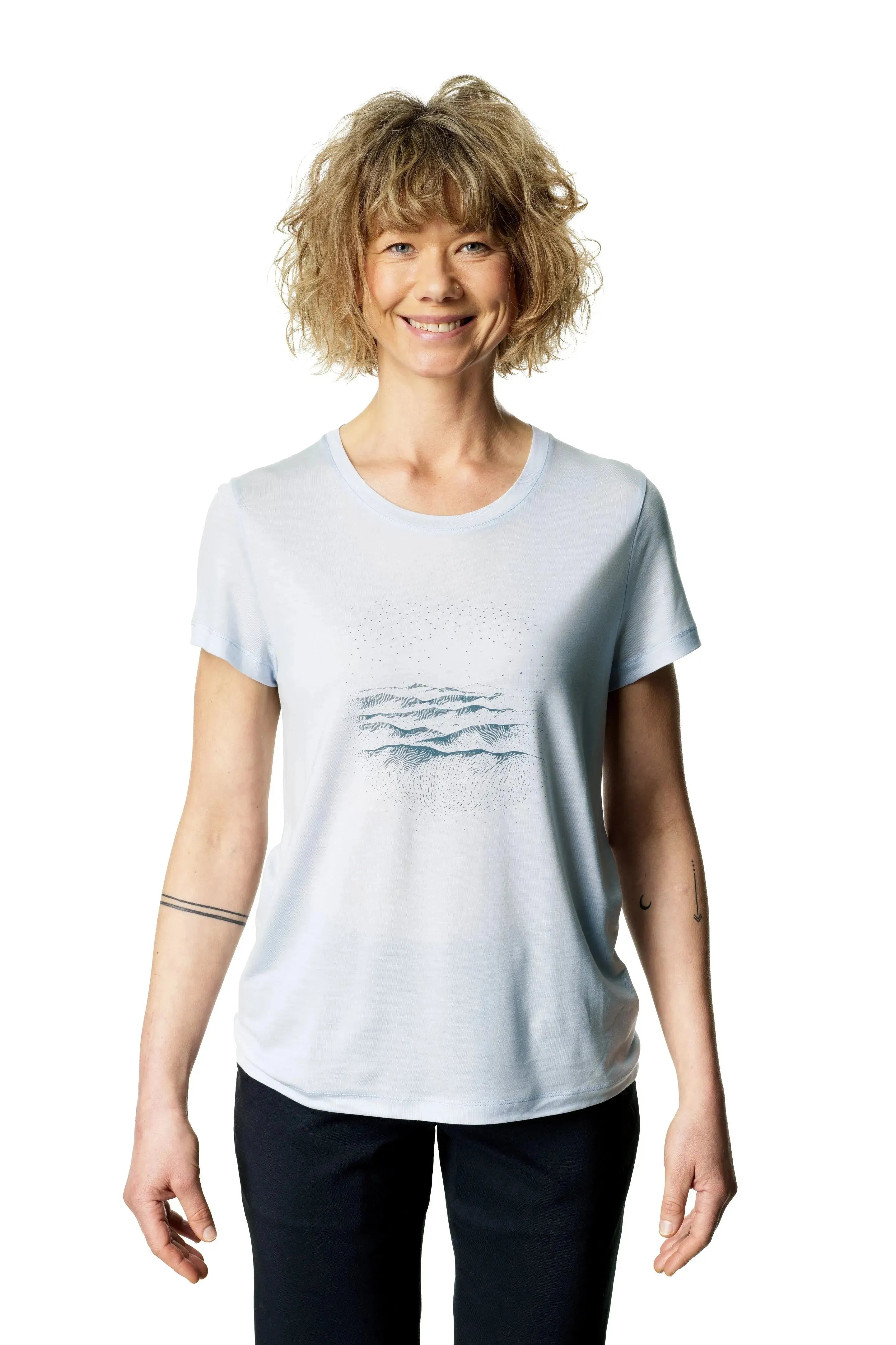 Buy W's Tree Message Tee | Color: Bluetiful | Size: XL Refurbished - $70.00 W's Tree Message Tee | Color: Bluetiful | Size: XL Refurbished - Houdini Sportswear refurbished available on Cerqular
