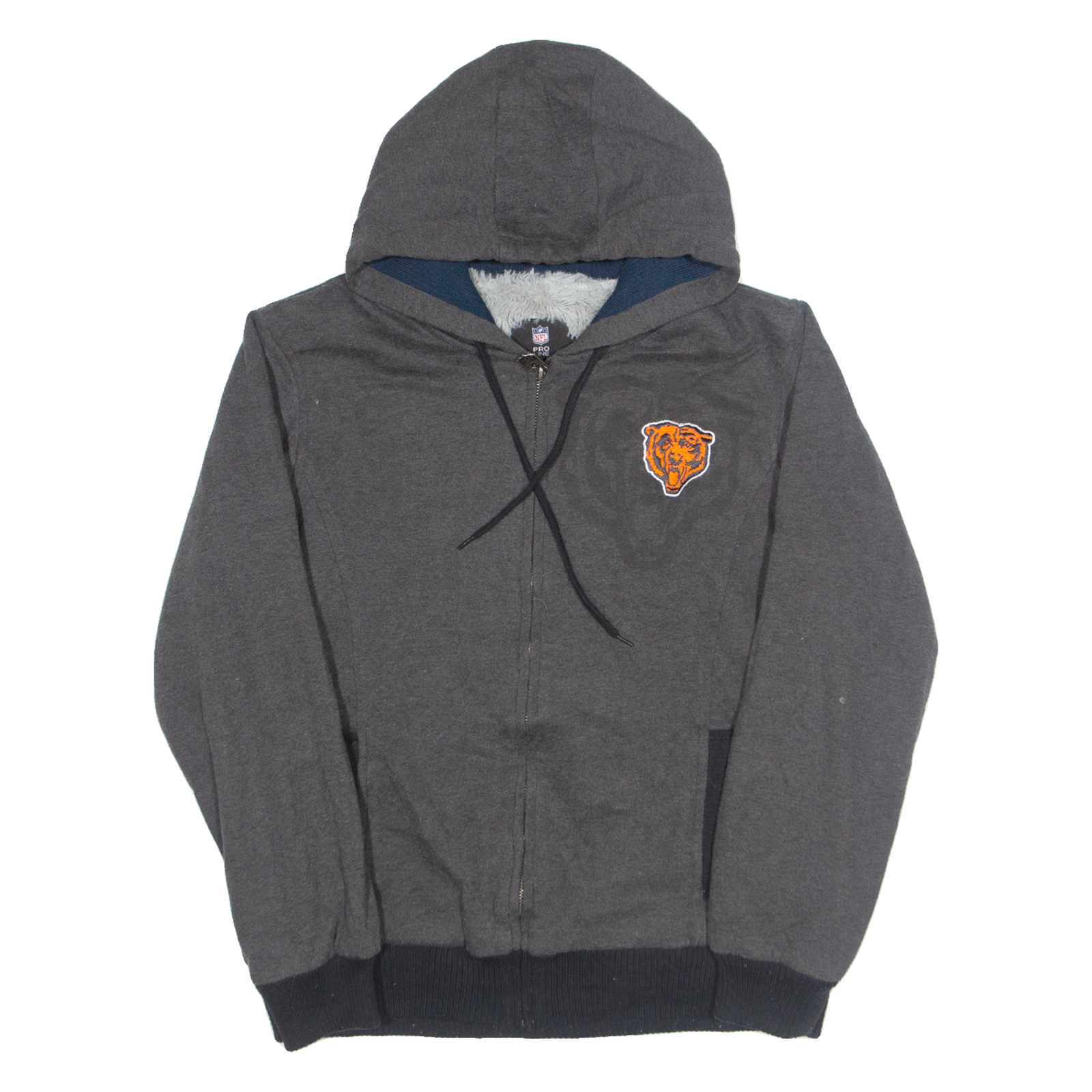 NFL Fleece Lined Chicago Bears Mens Grey Hoodie Full Zip USA M Refurbished - N/A refurbished available on Cerqular