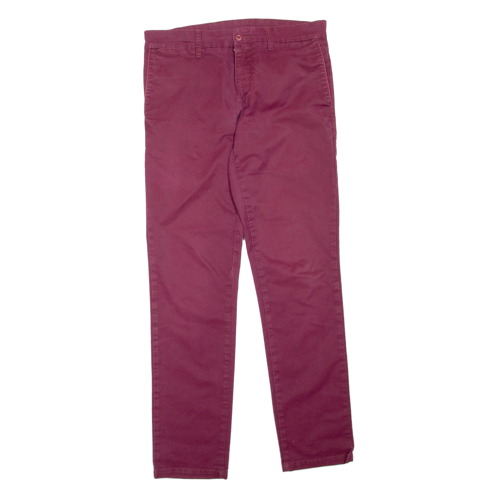 CARHARTT Mens Trousers Purple Regular Skinny W33 L32 Refurbished - N/A refurbished available on Cerqular