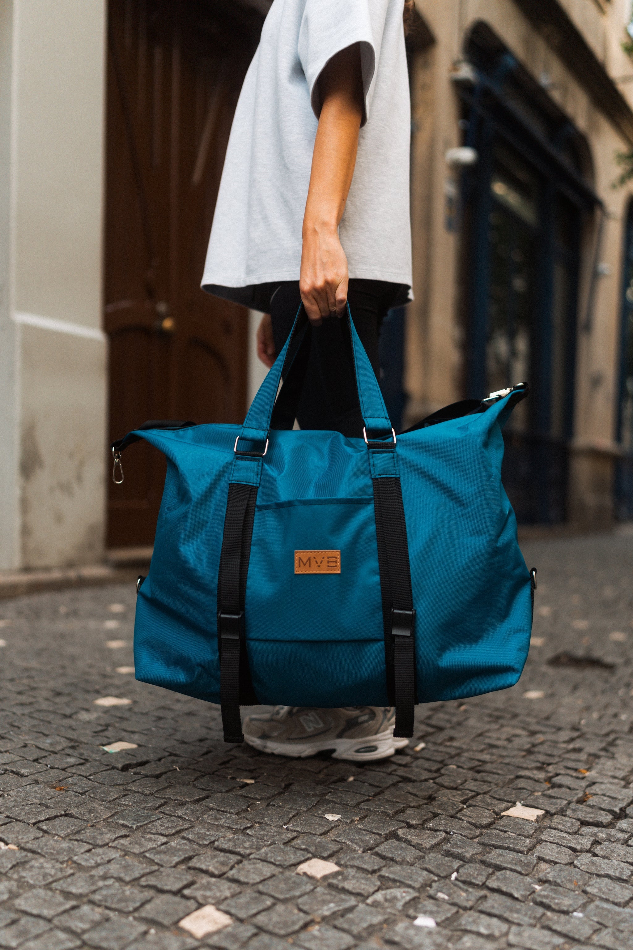 Flexy Duffle Bag petrol blue Refurbished - My Vegan Bags refurbished available on Cerqular