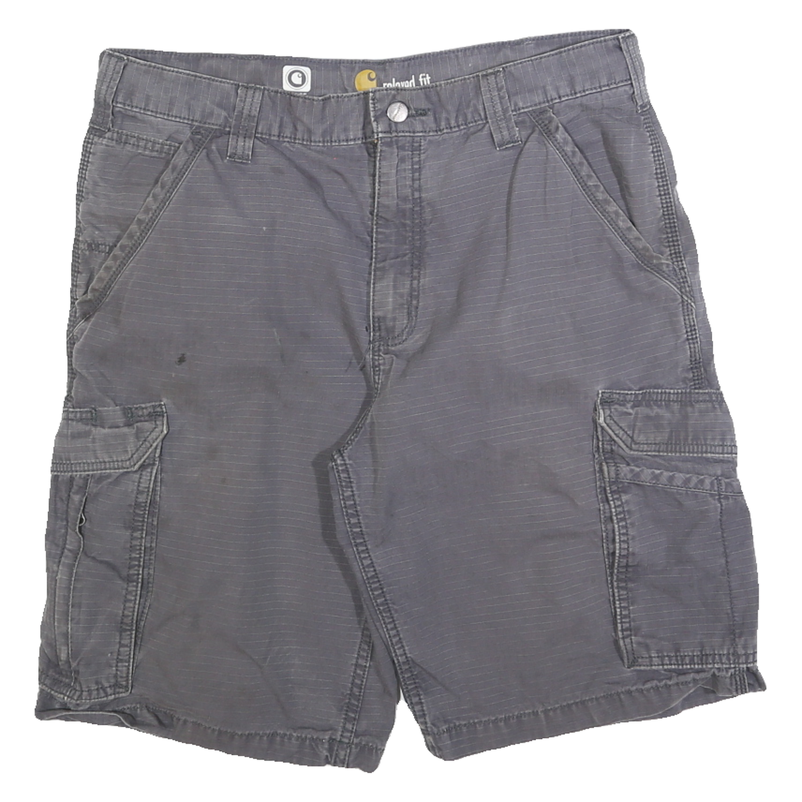 CARHARTT Mens Shorts Grey Cargo Relaxed Fit L W34 Workwear Durable Refurbished - N/A refurbished available on Cerqular