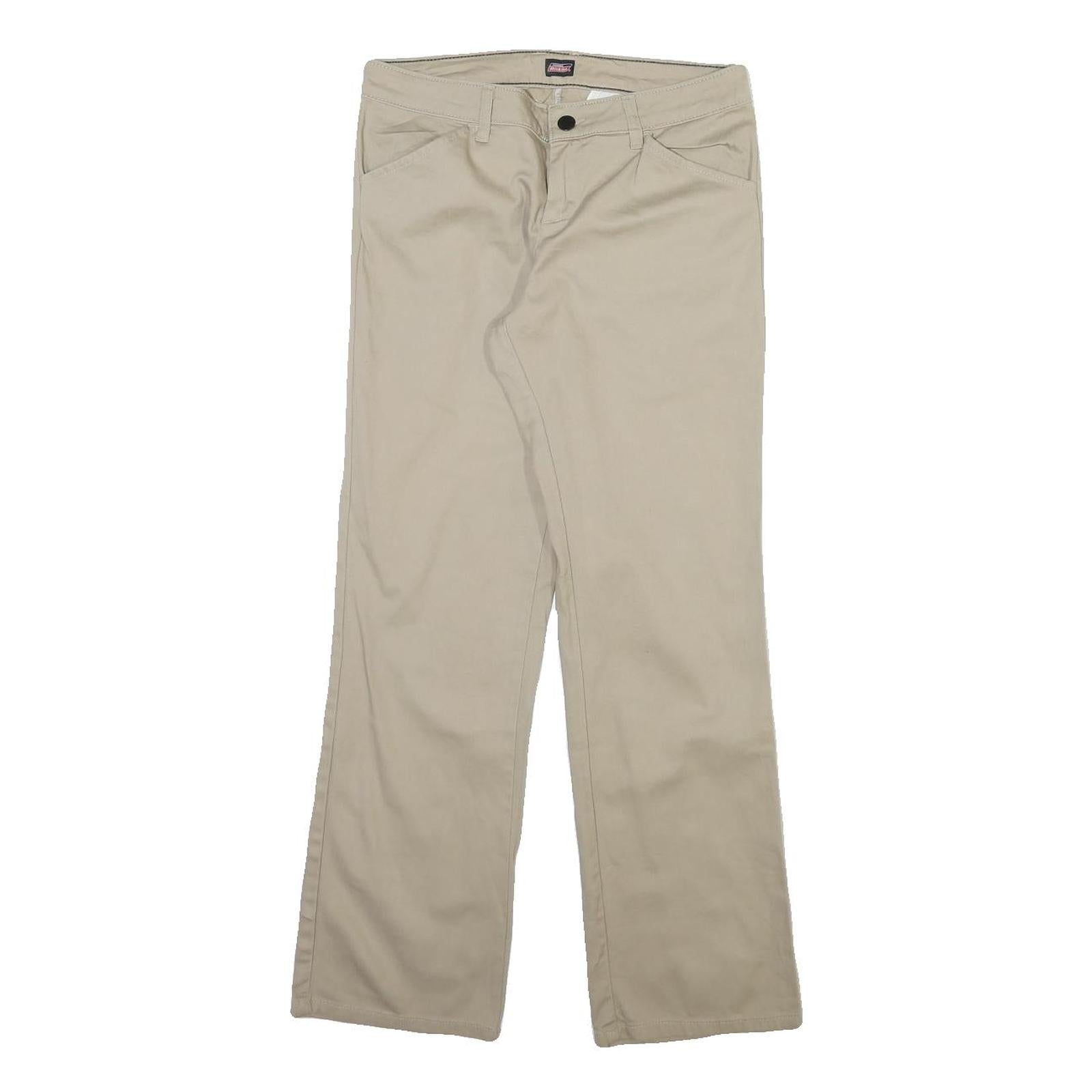 DICKIES Mens Cotton Blend Beige Regular Fit Straight Leg Trousers W30 L29 Casual Refurbished - N/A refurbished available on Cerqular
