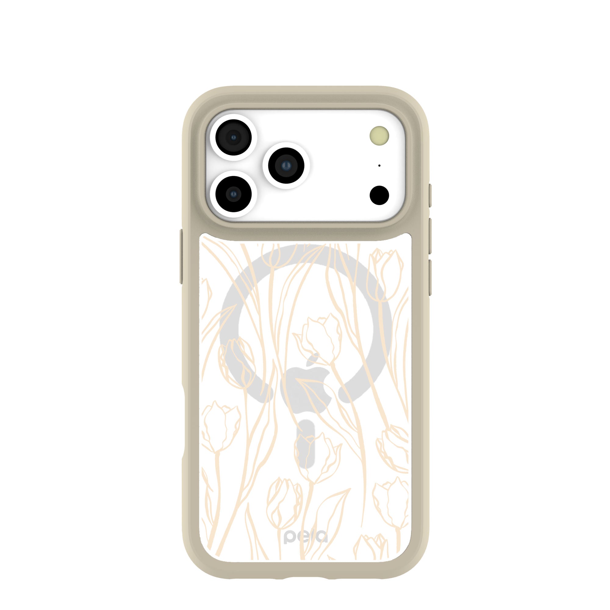 Clear Tulip Dune iPhone 17 Pro Max Case With London Fog Ridge (MagSafe included) Refurbished - Pela Case refurbished available on Cerqular